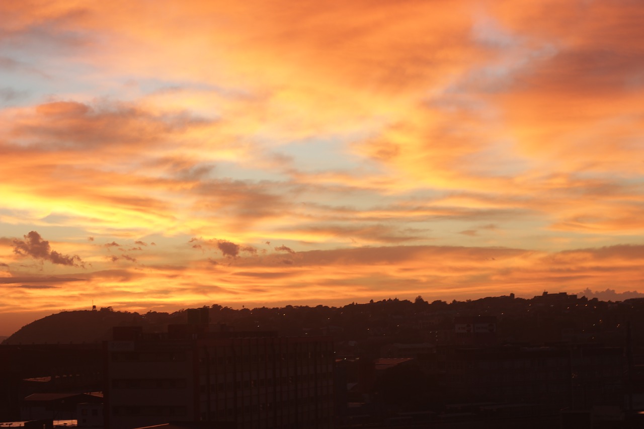 silhouette sunrise sky free photo