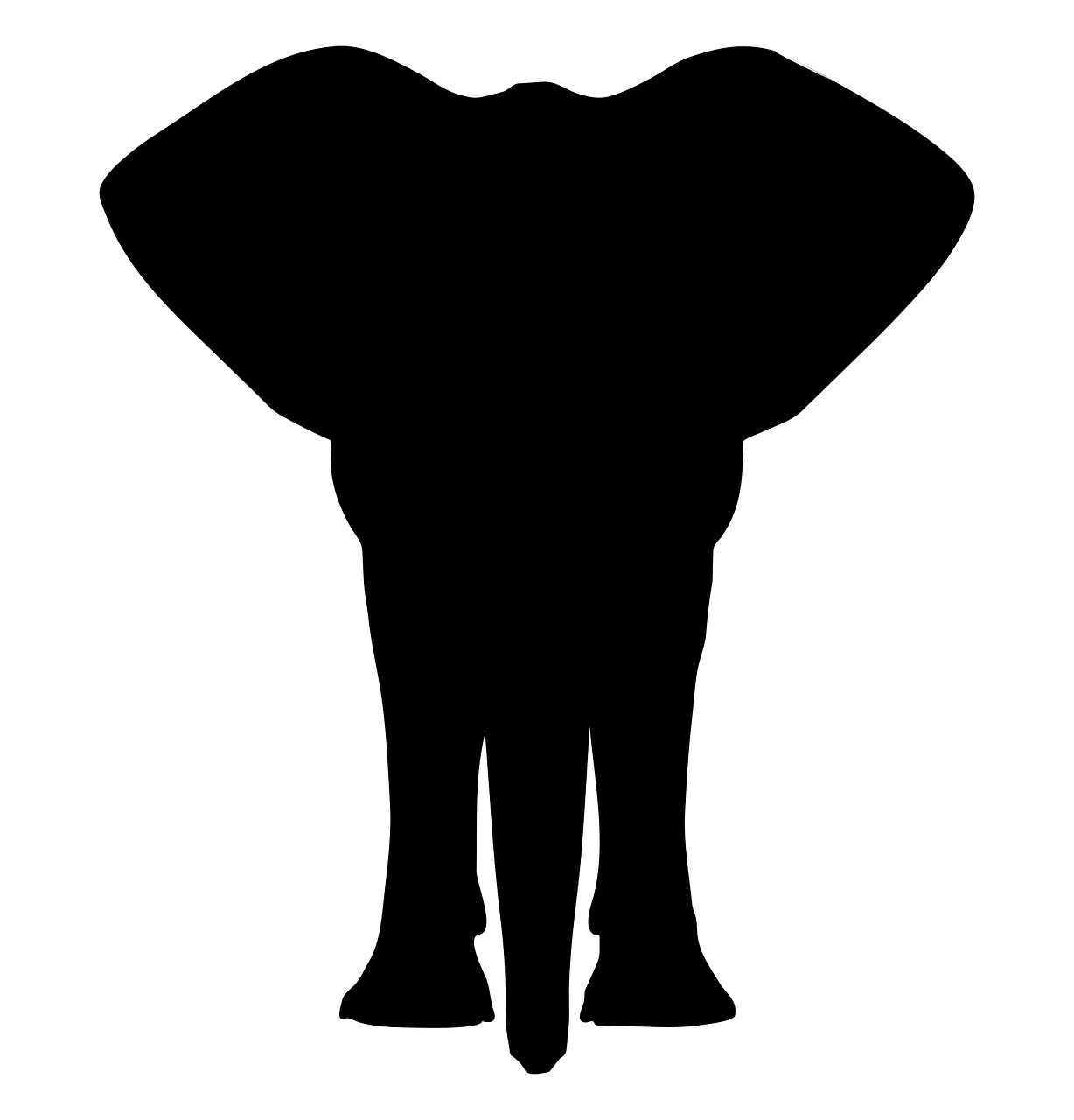 silhouette elephant animal free photo
