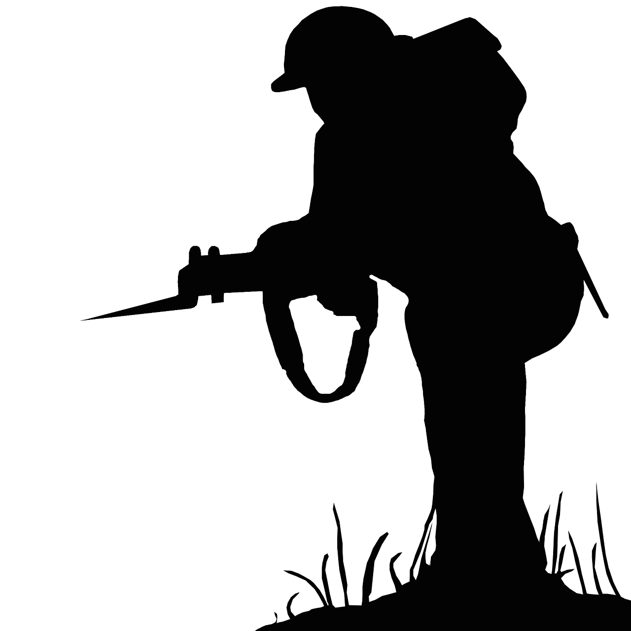 silhouette soldier war free photo