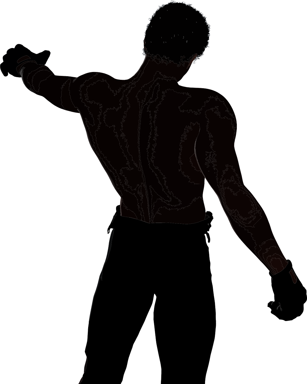 silhouette man fitness free photo