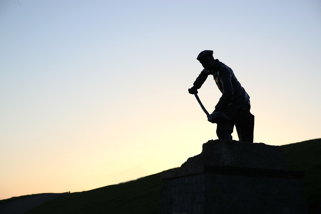 silhouette  statue  against light free photo