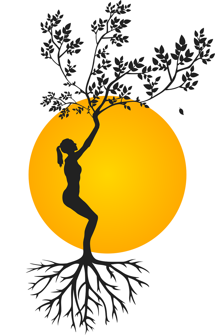 silhouette  women  tree free photo