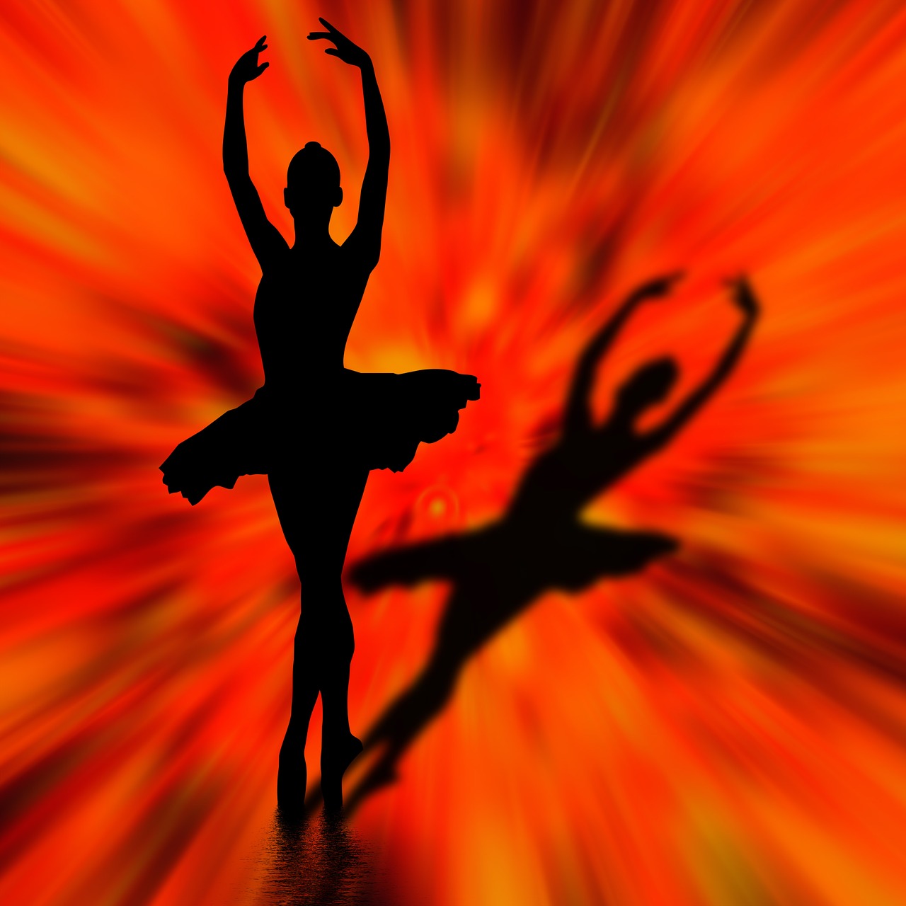 silhouette  dancer  design free photo