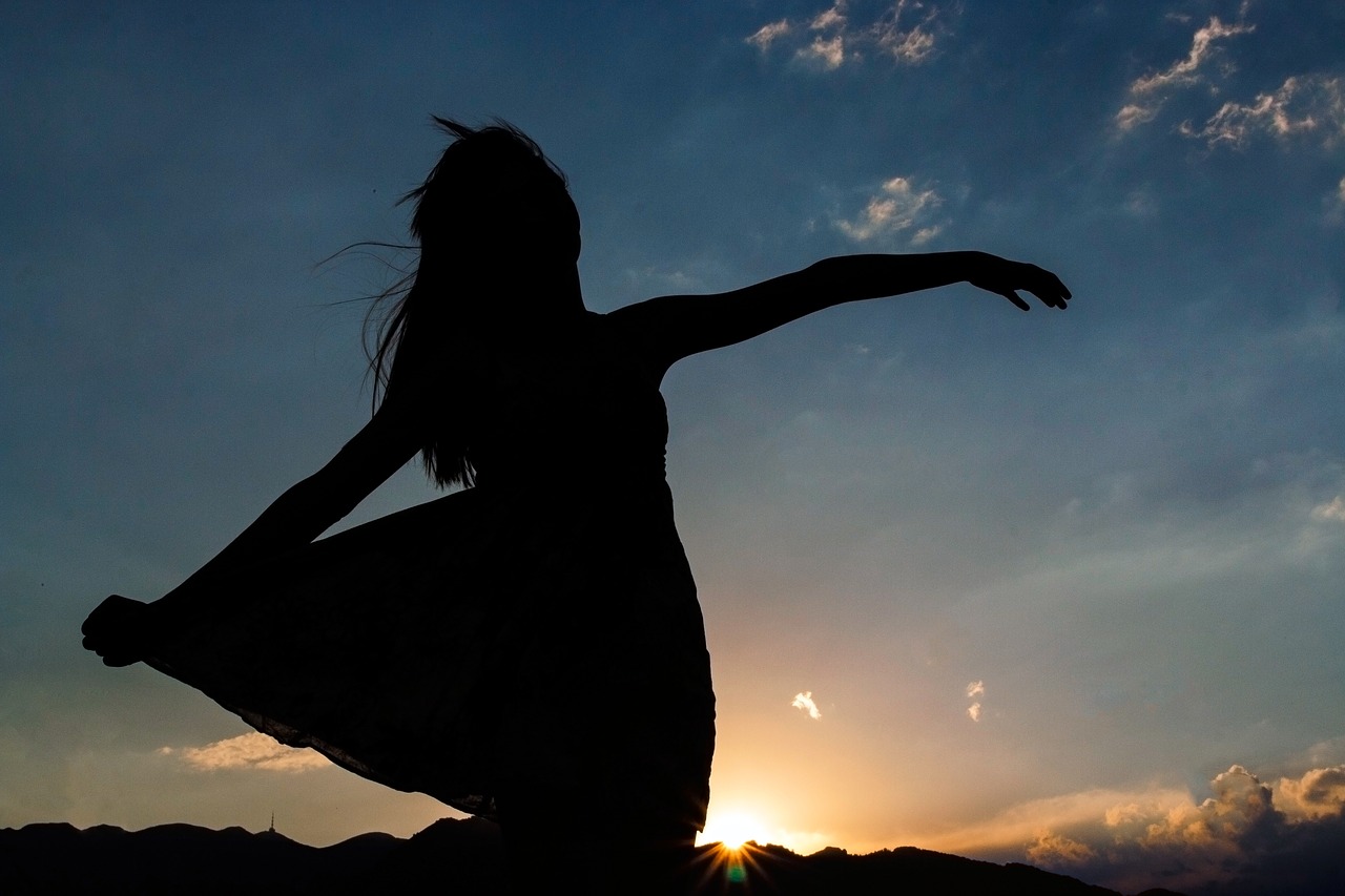 silhouette  woman  girl free photo