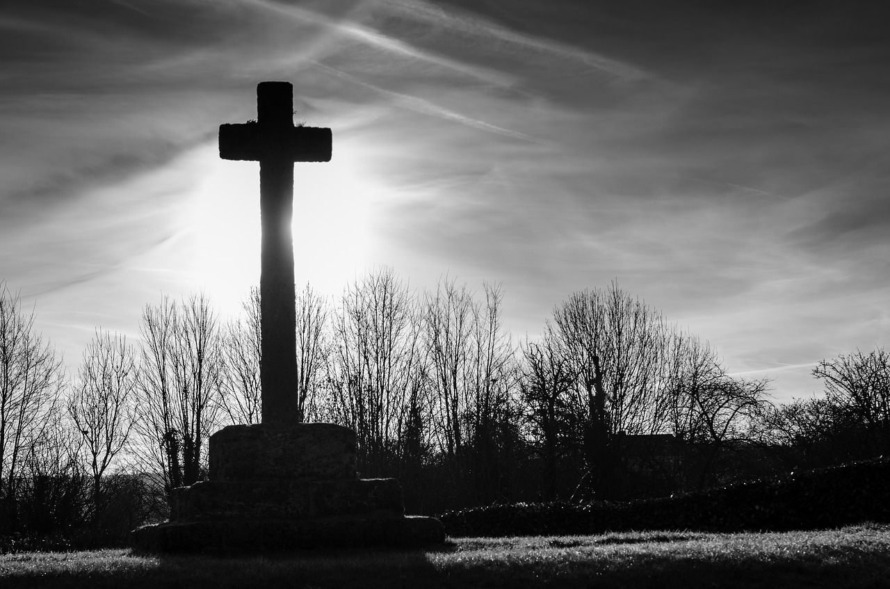 silhouette  cross  tree free photo