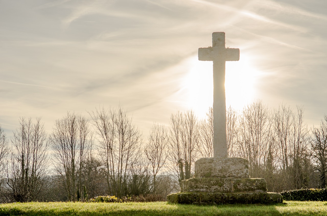 silhouette  cross  tree free photo