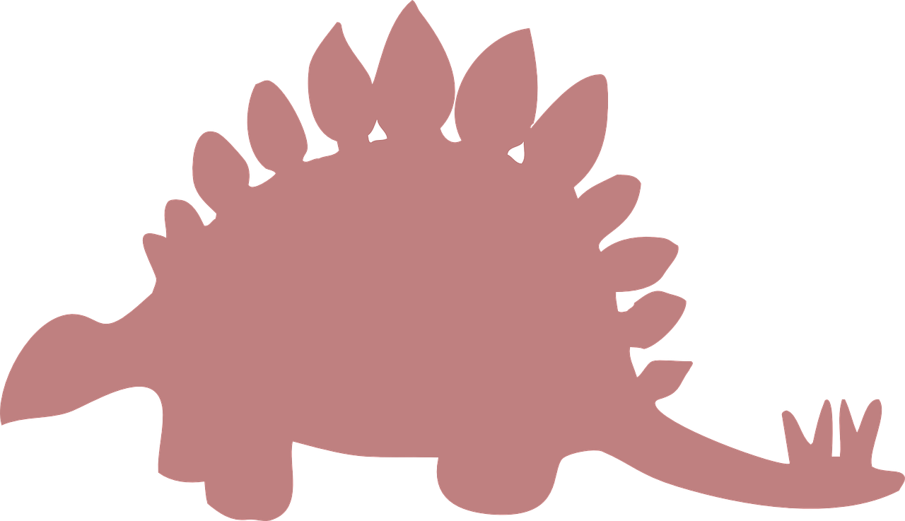 silhouette pink stegosaurus free photo