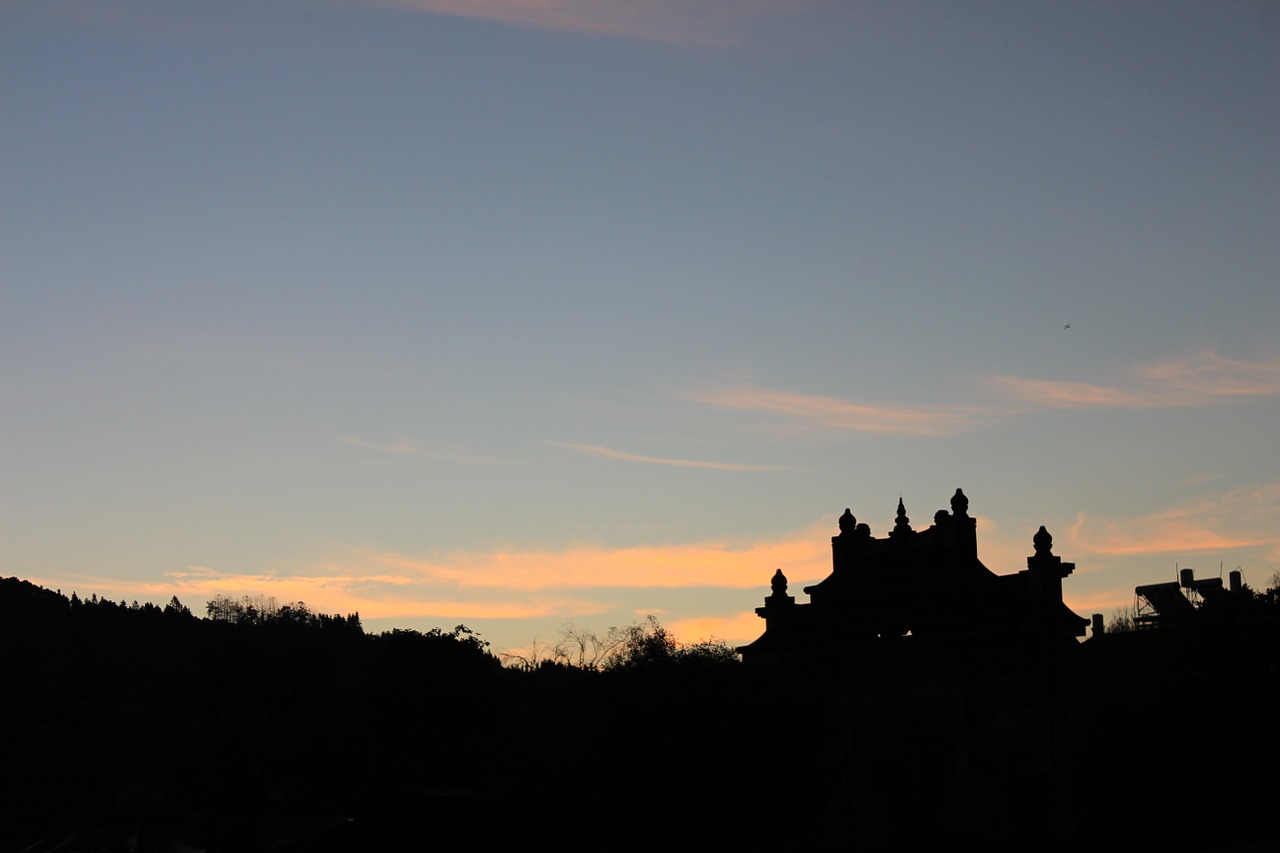 silhouette in yunnan province china wind free photo