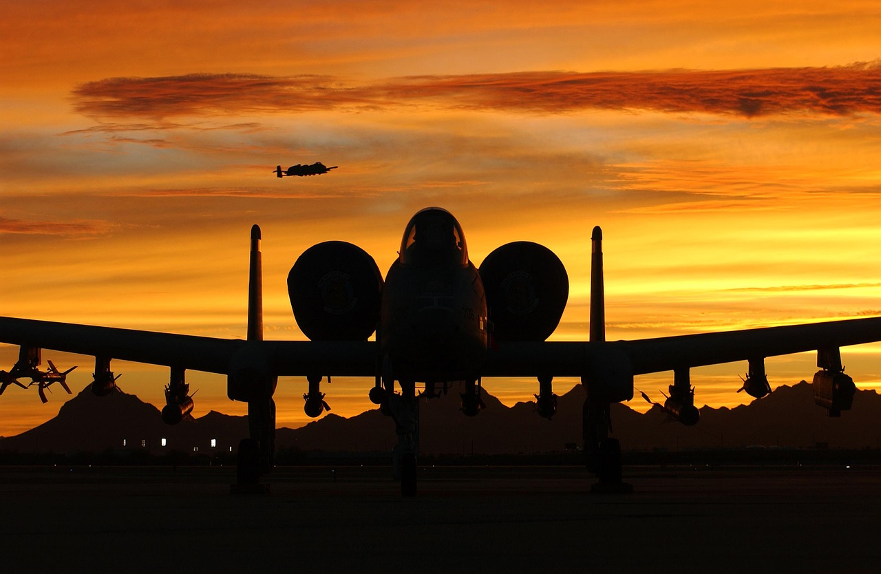 silhouette aircraft military free photo