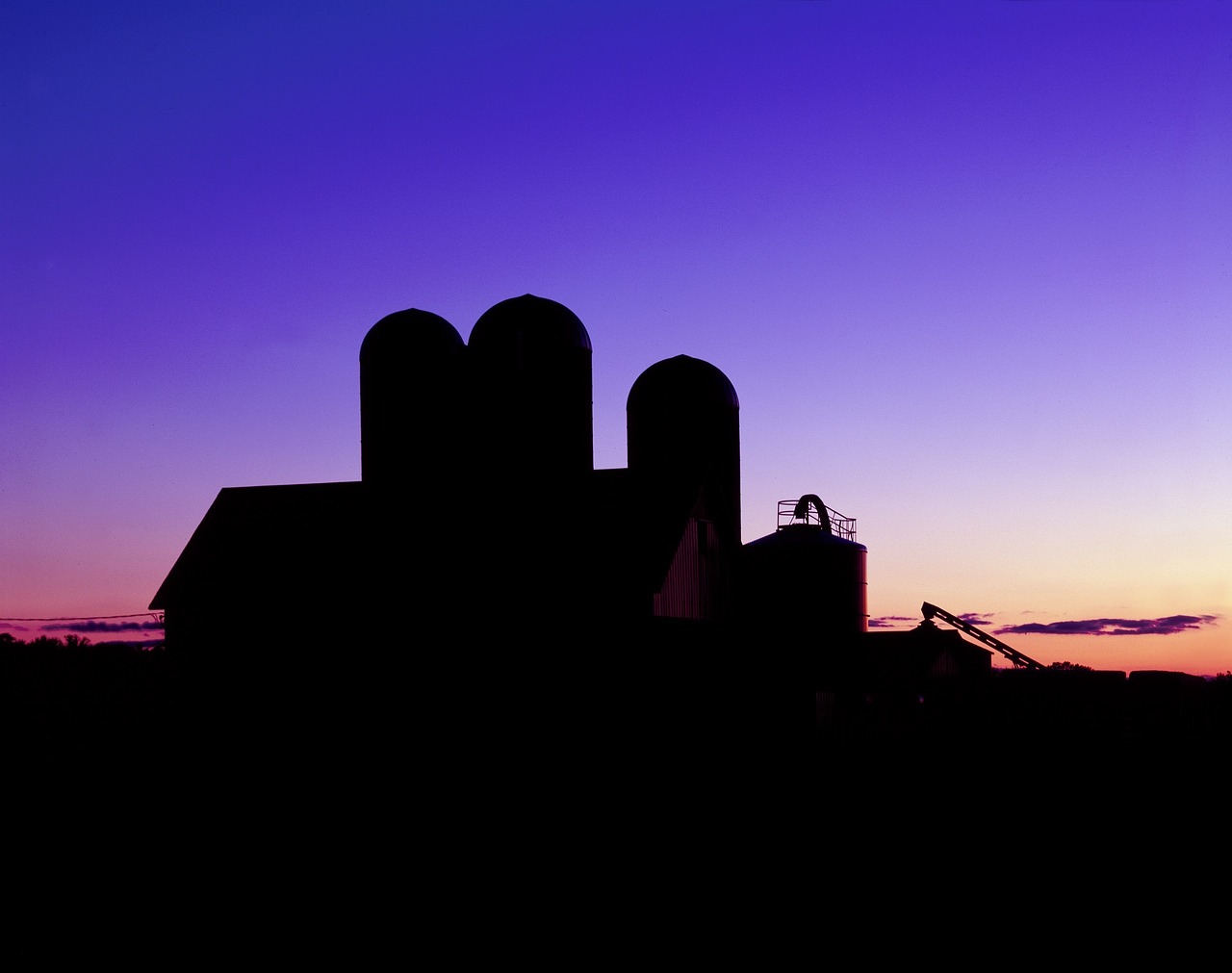 silhouette barn agriculture free photo