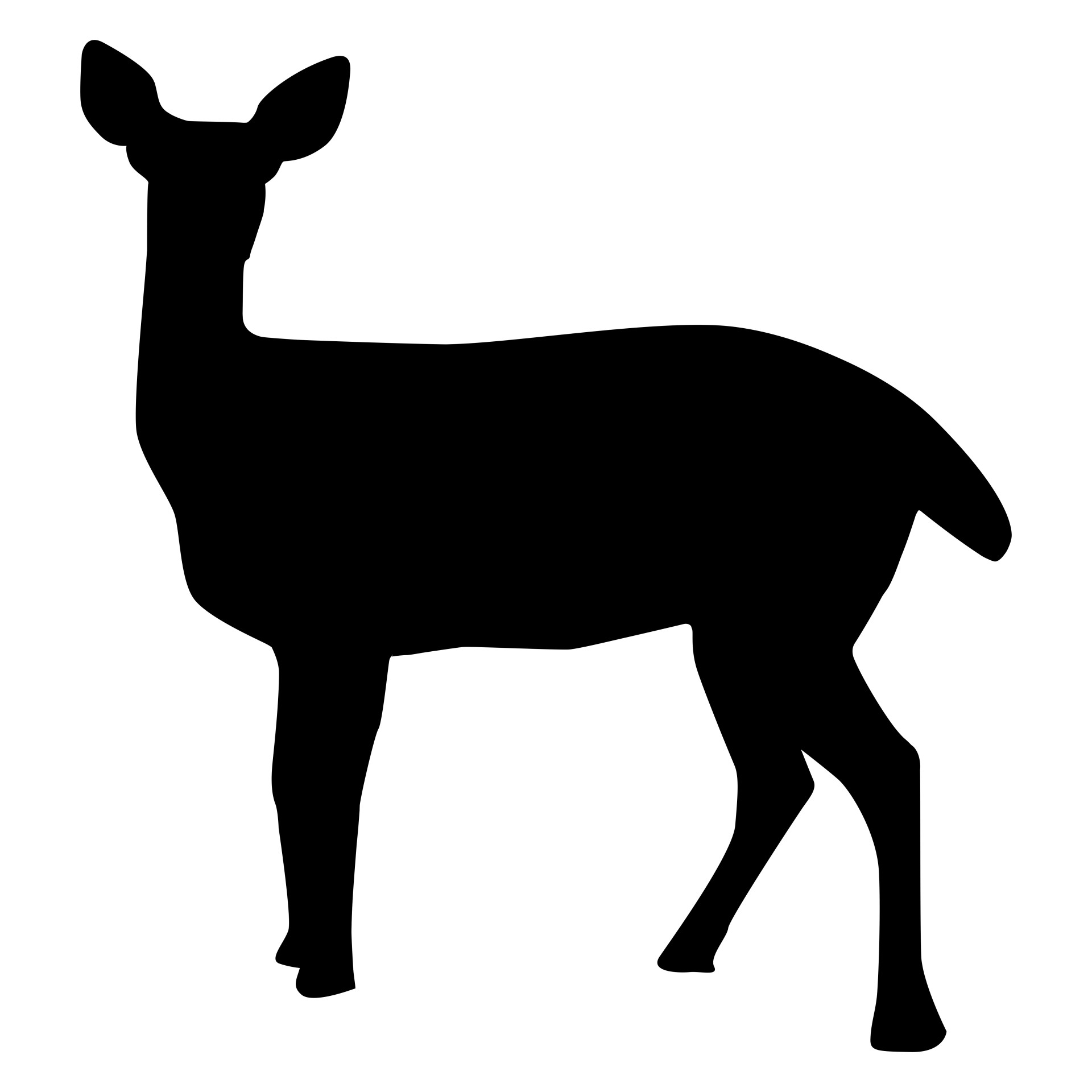 deer silhouette head free photo