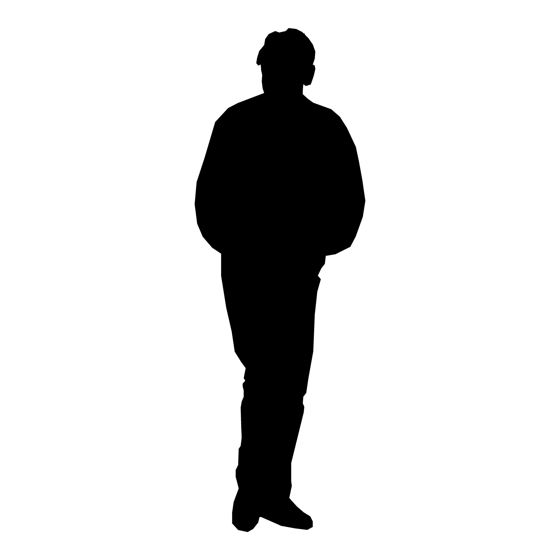male silhouette standing