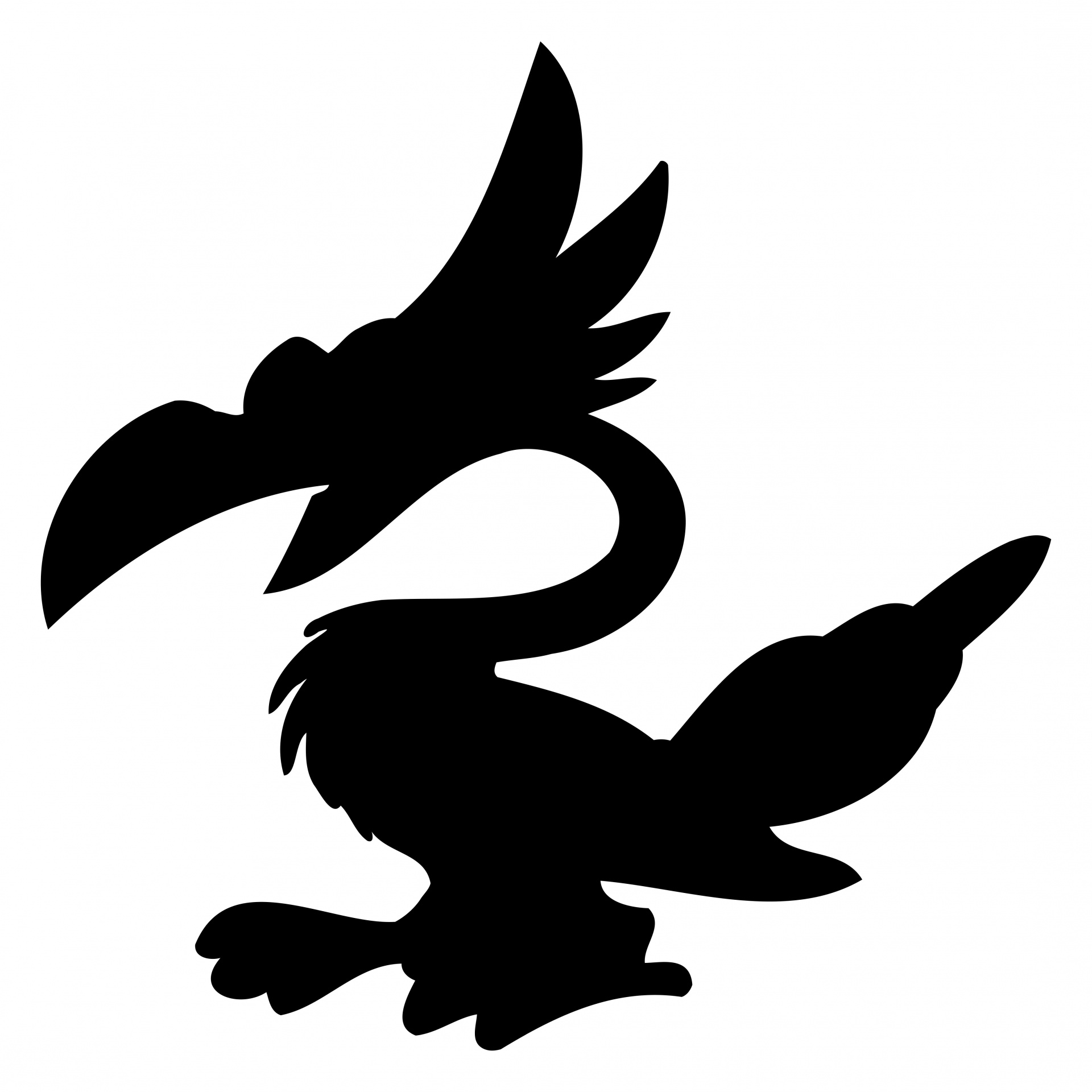 black bird silhouette free photo