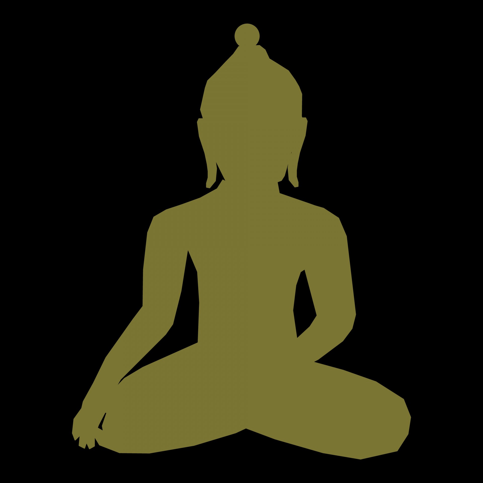 silhouette buddha isolated free photo