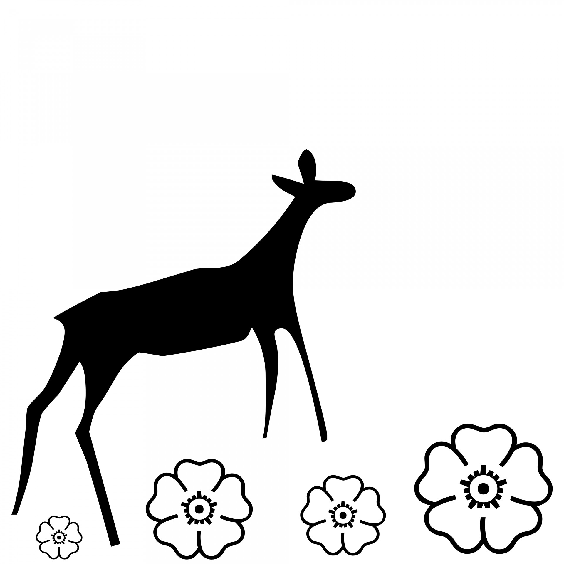 doe deer silhouette free photo