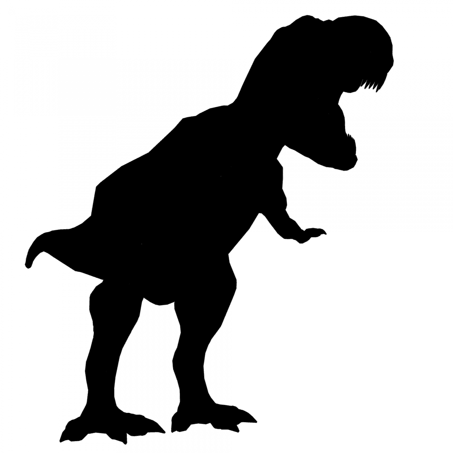 black silhouette trex free photo