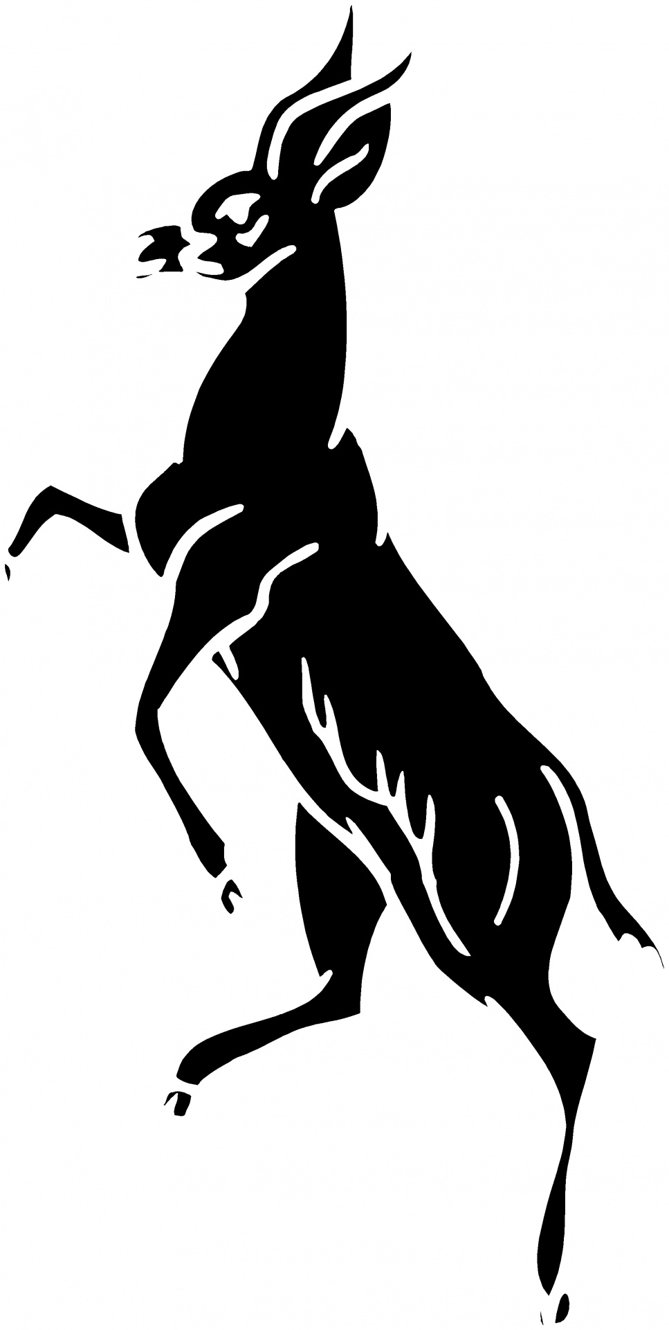 silhouette animal beast free photo