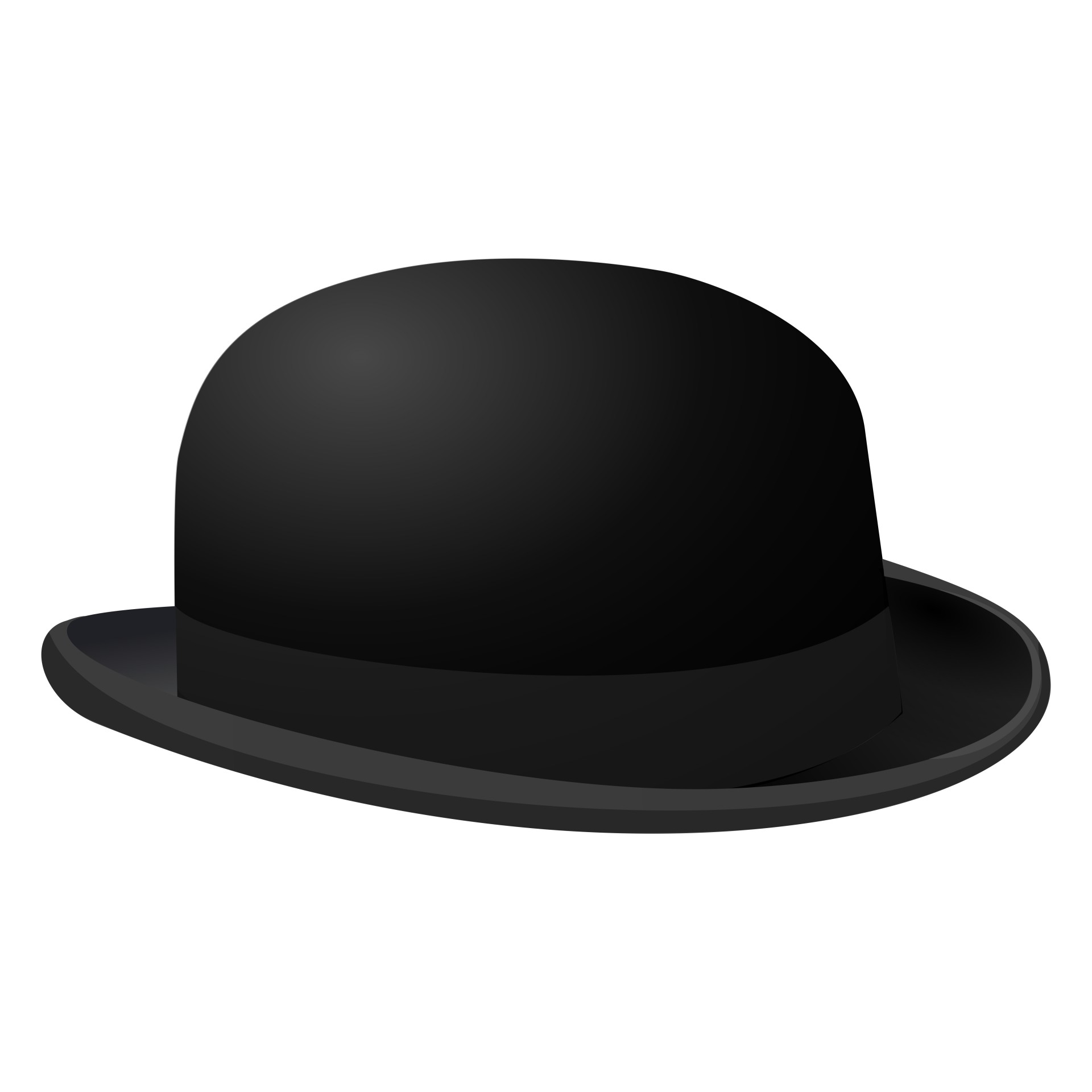 silhouette bowler hat free photo