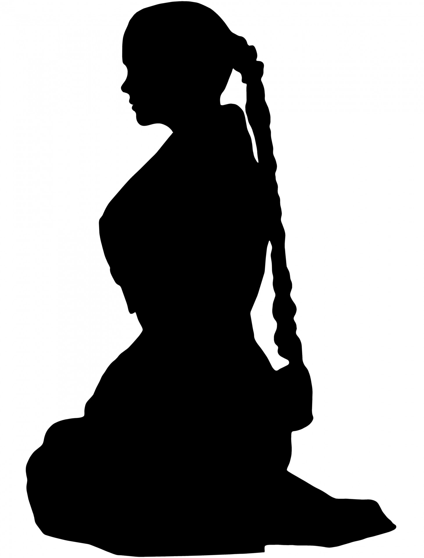 silhouette woman girl free photo