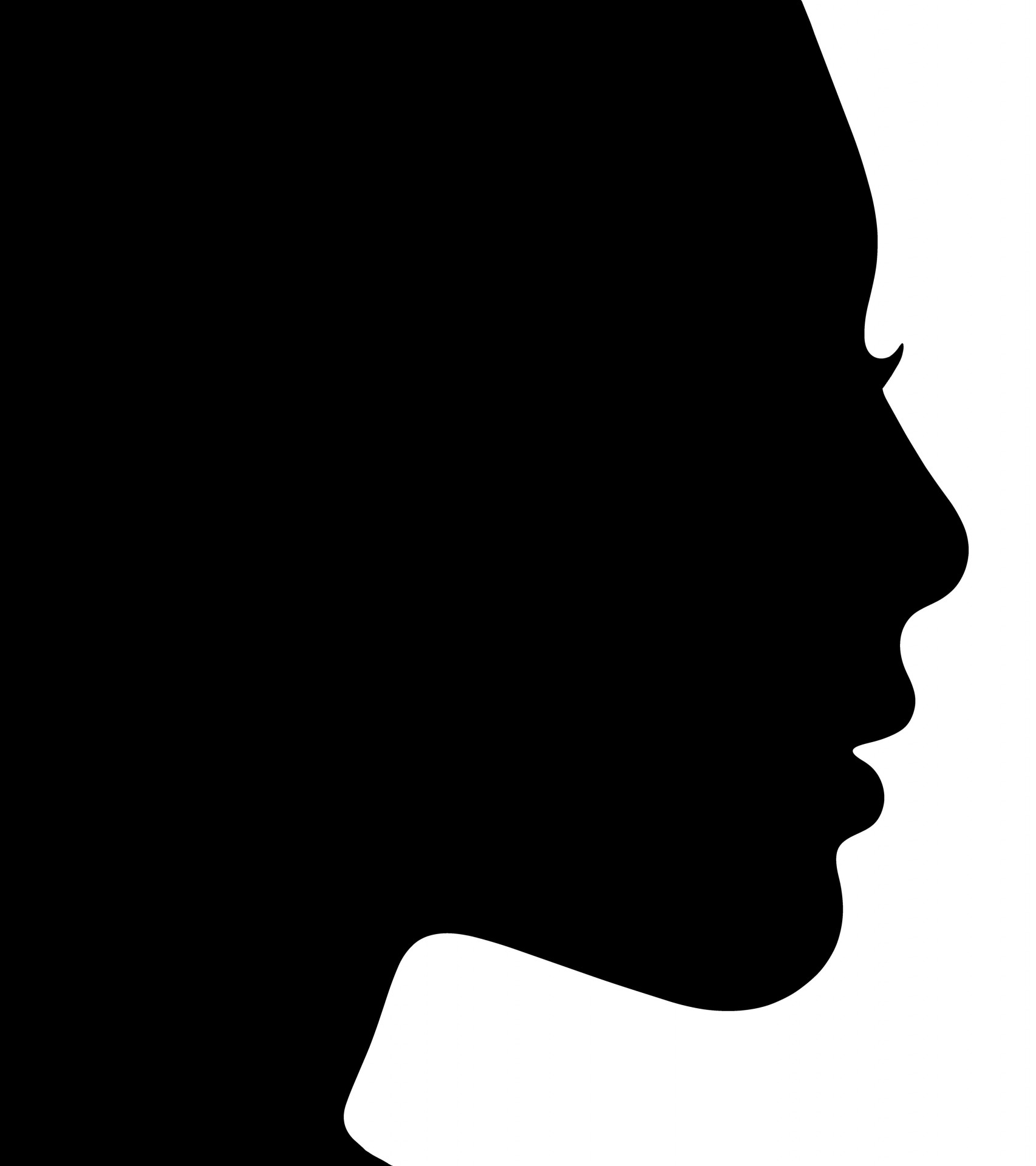 silhouette woman face free photo