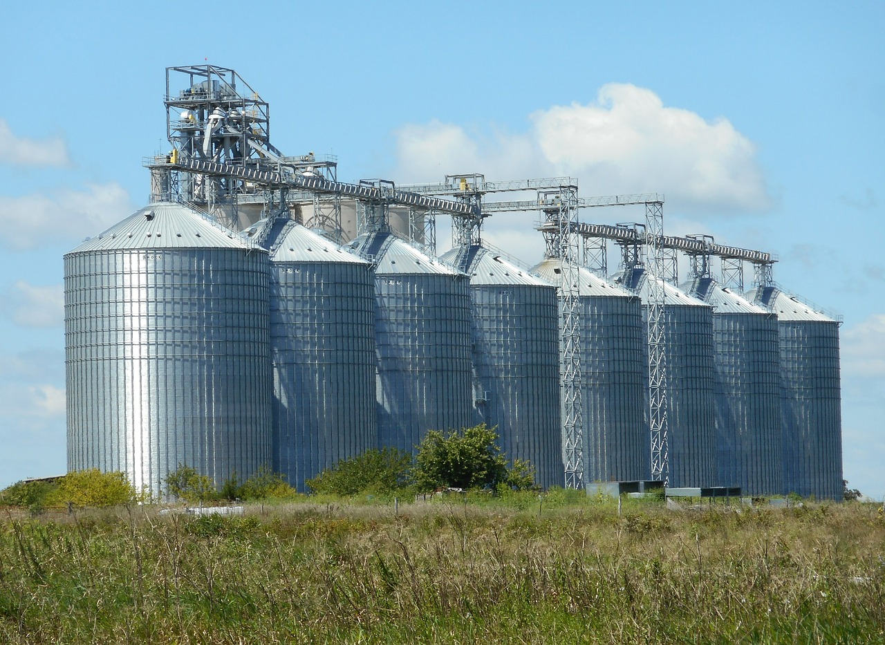 silos grain storage agriculture free photo