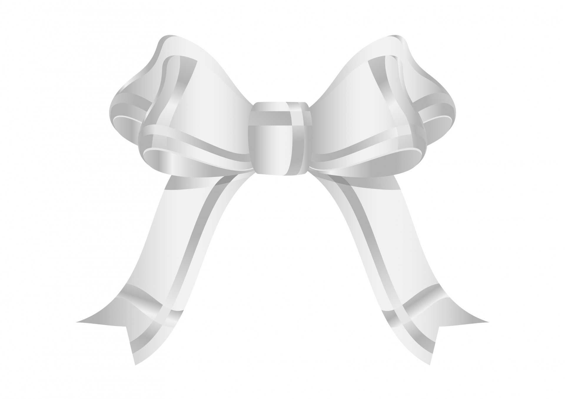 silver bow ribbon free photo