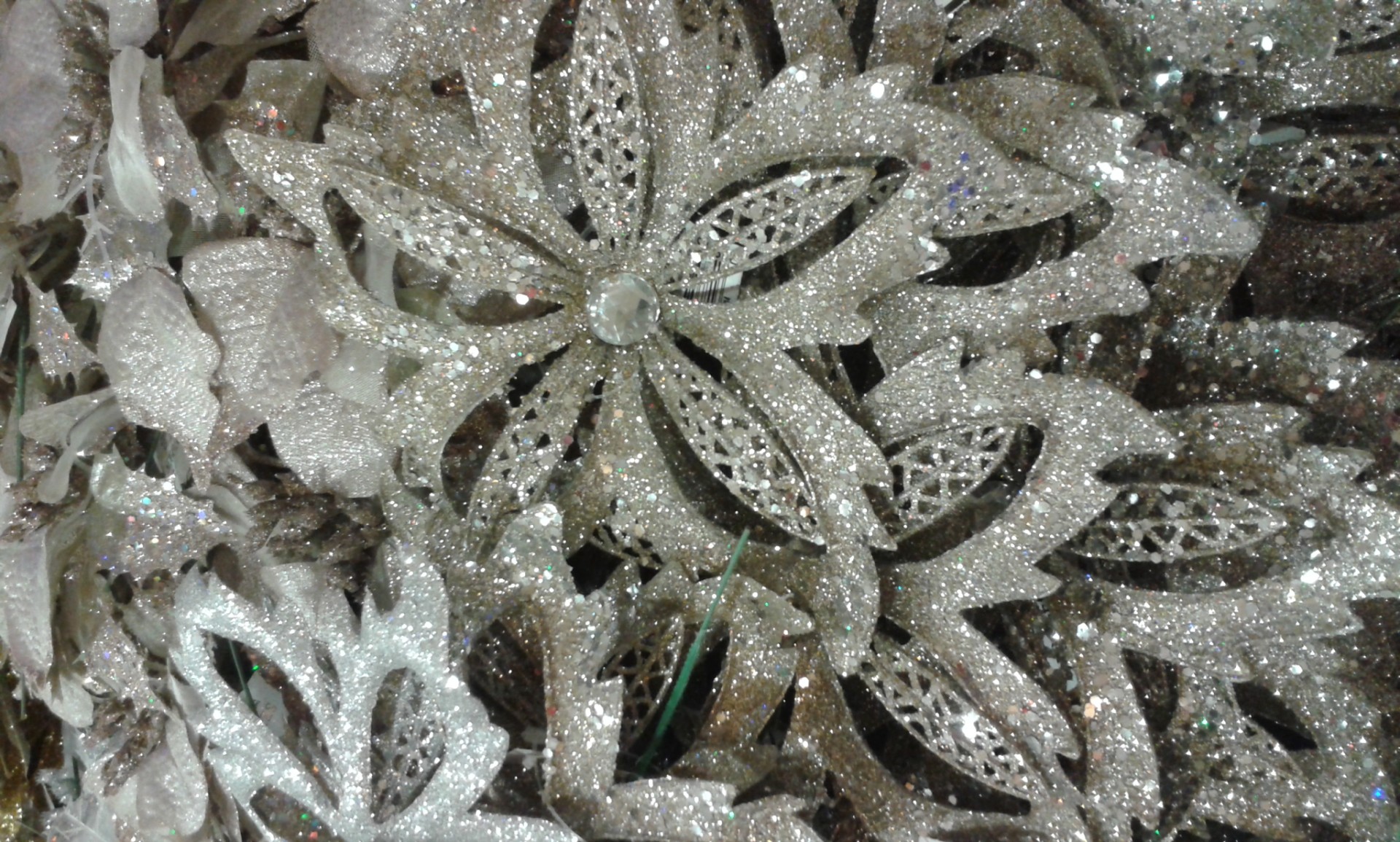 silver christmas flower decoration silver christmas flower free photo