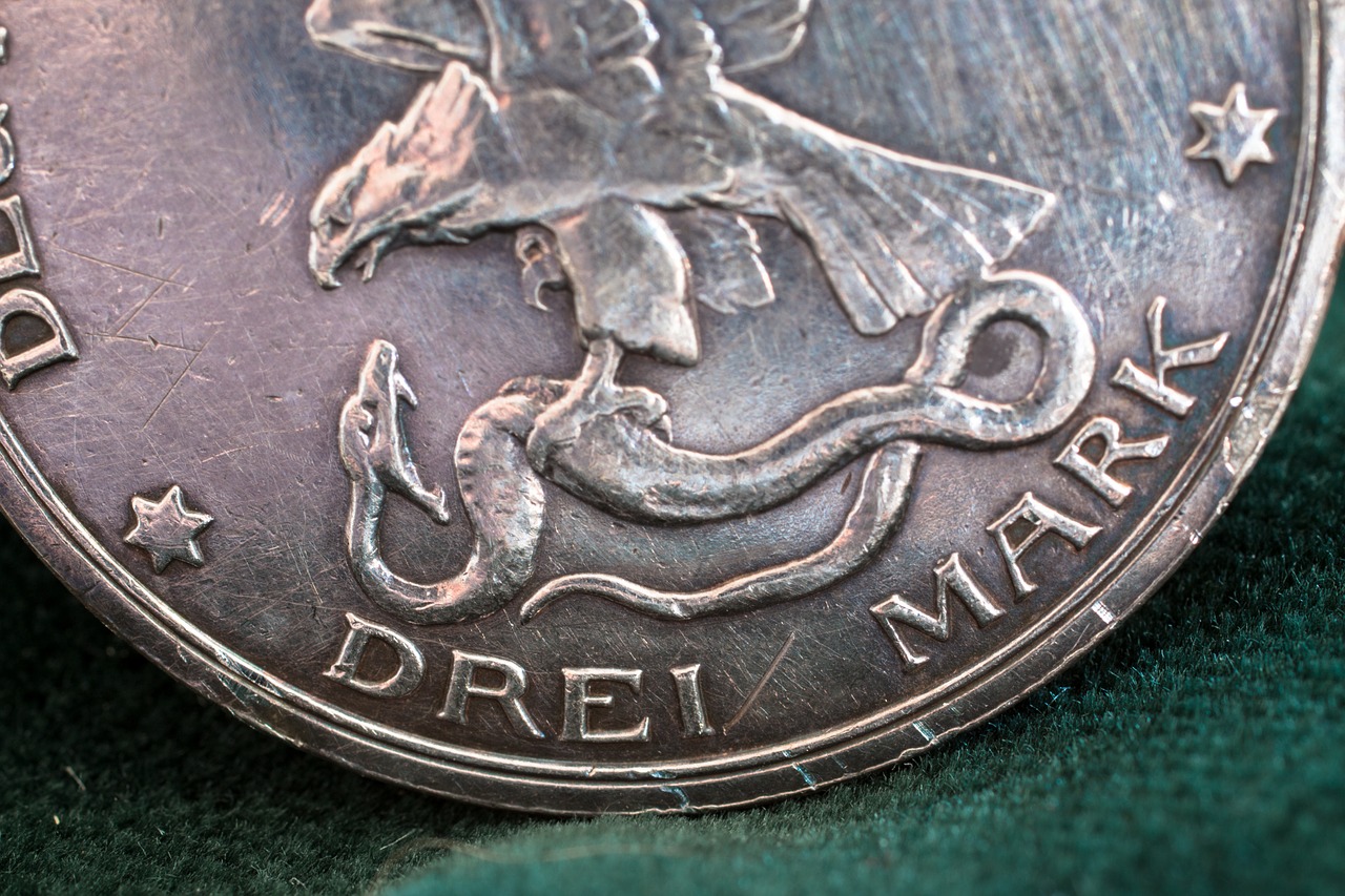 silver coin mark german free photo