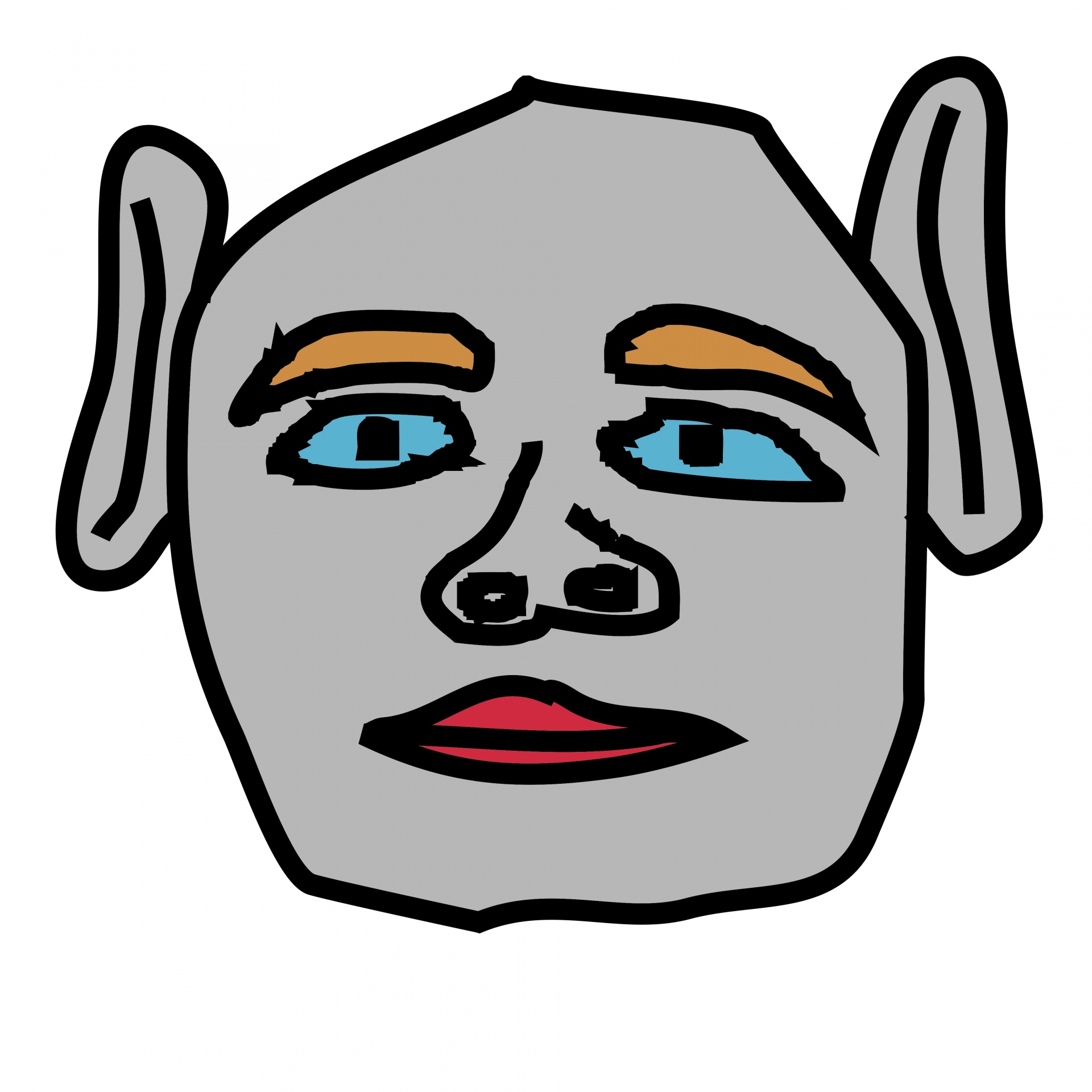 doodle silver face free photo