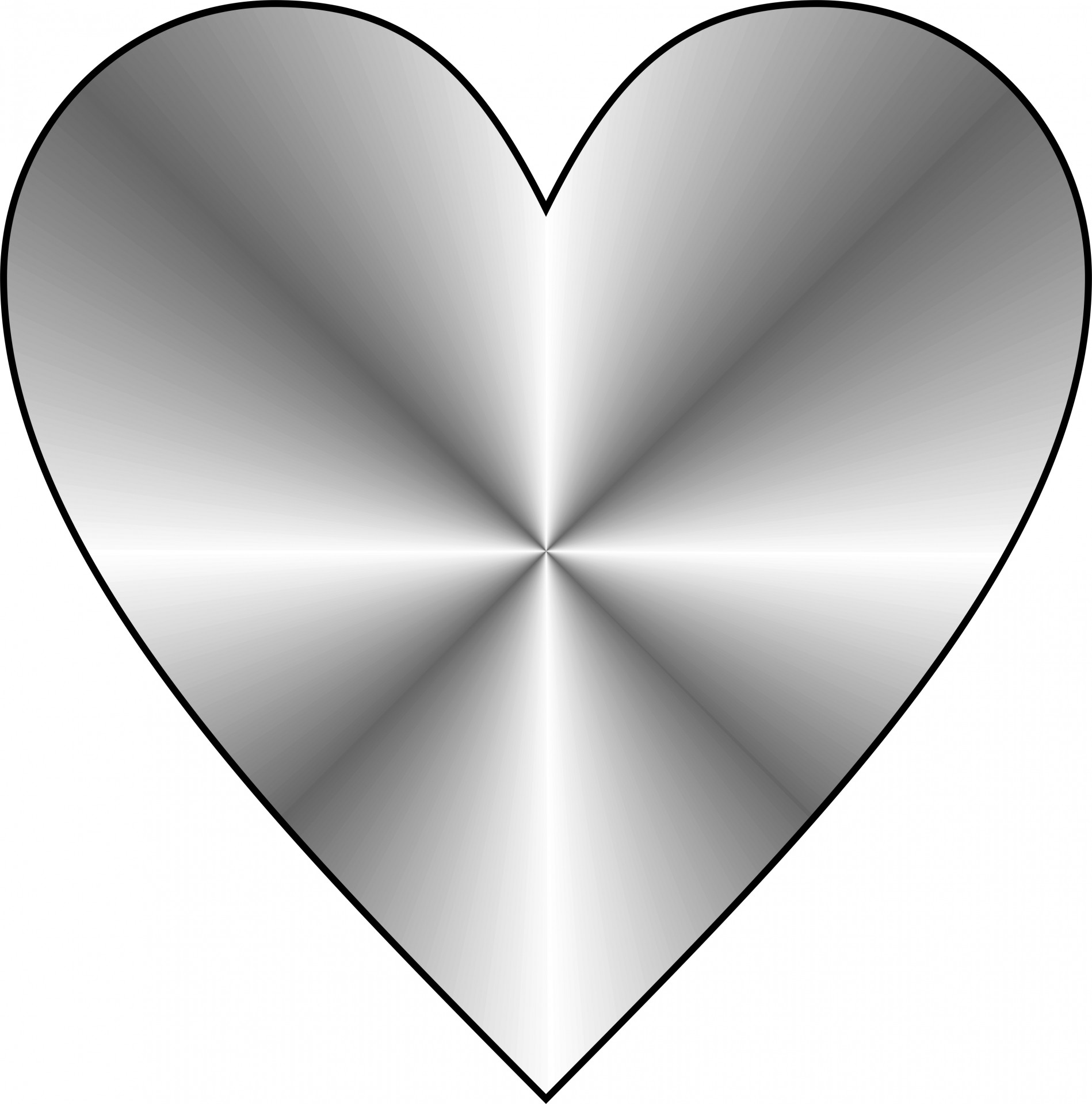 conical silver heart free photo