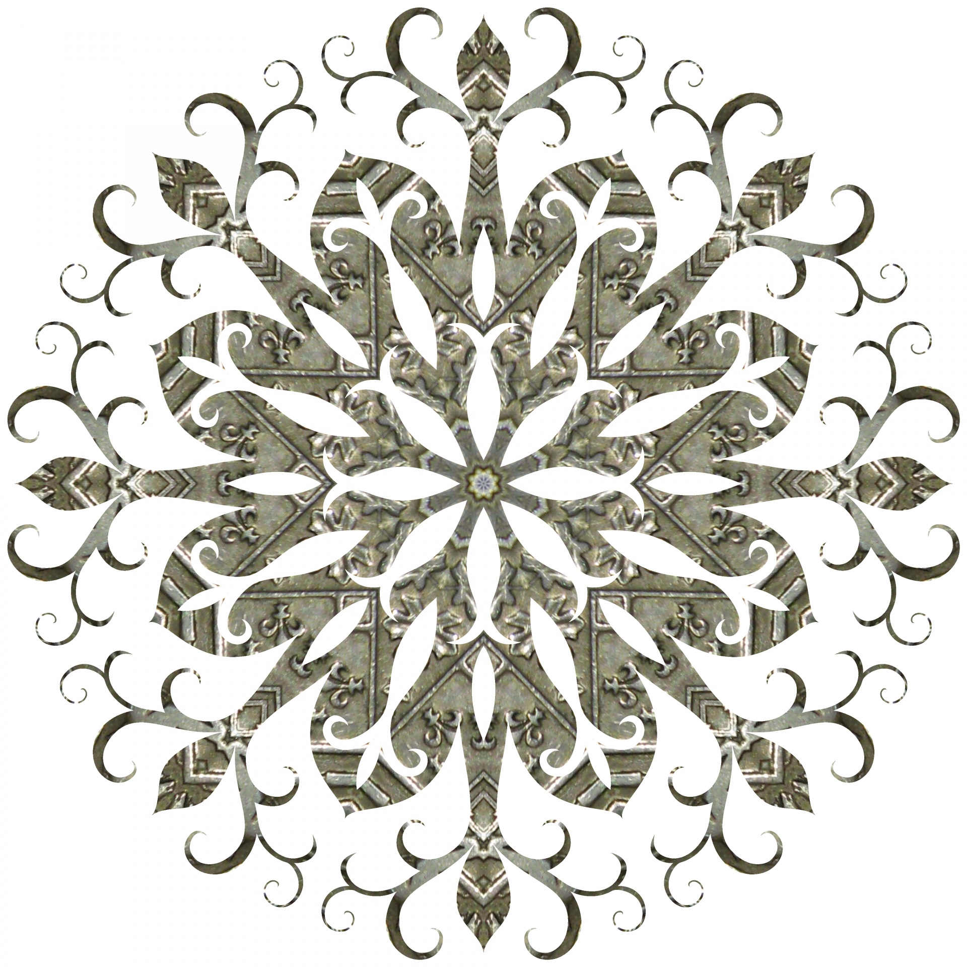 silver filigree isolated free photo