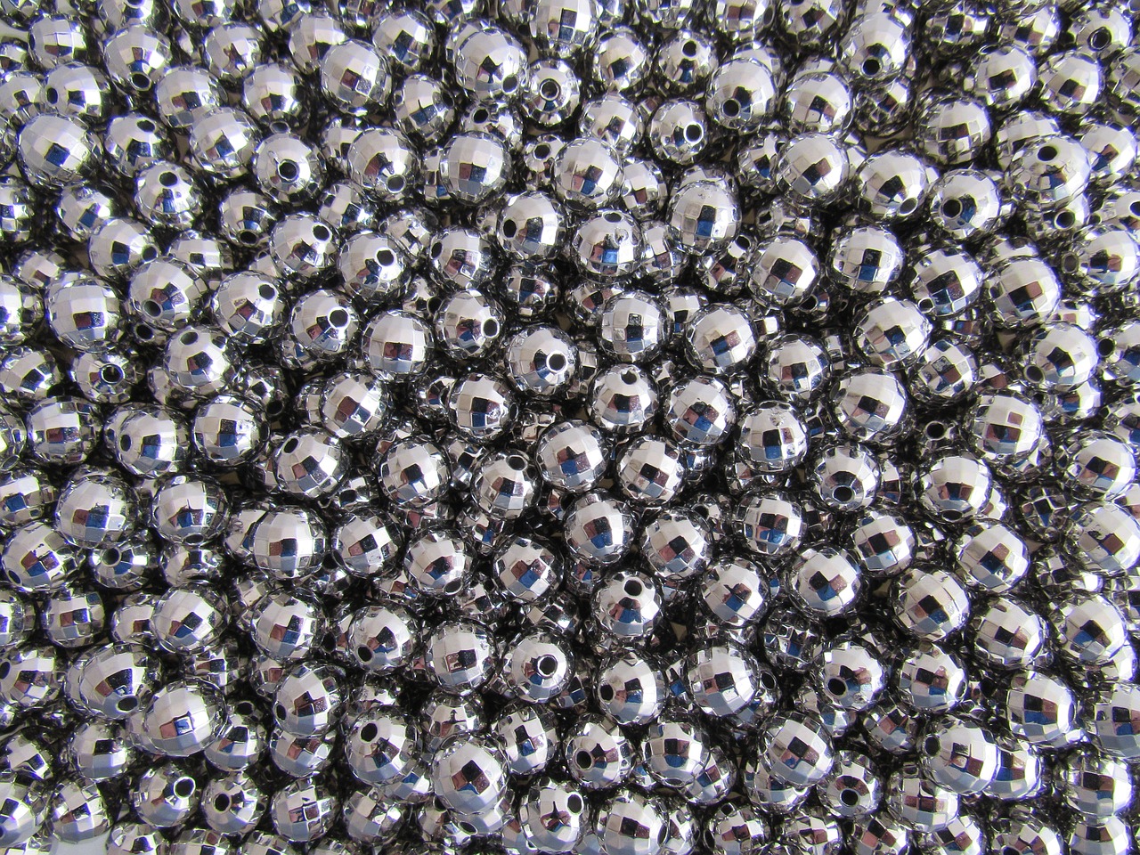 silver-plated balls beads free photo