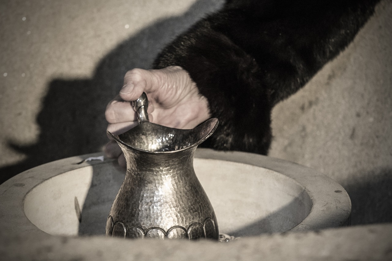 silver tankard woman's hand old free photo