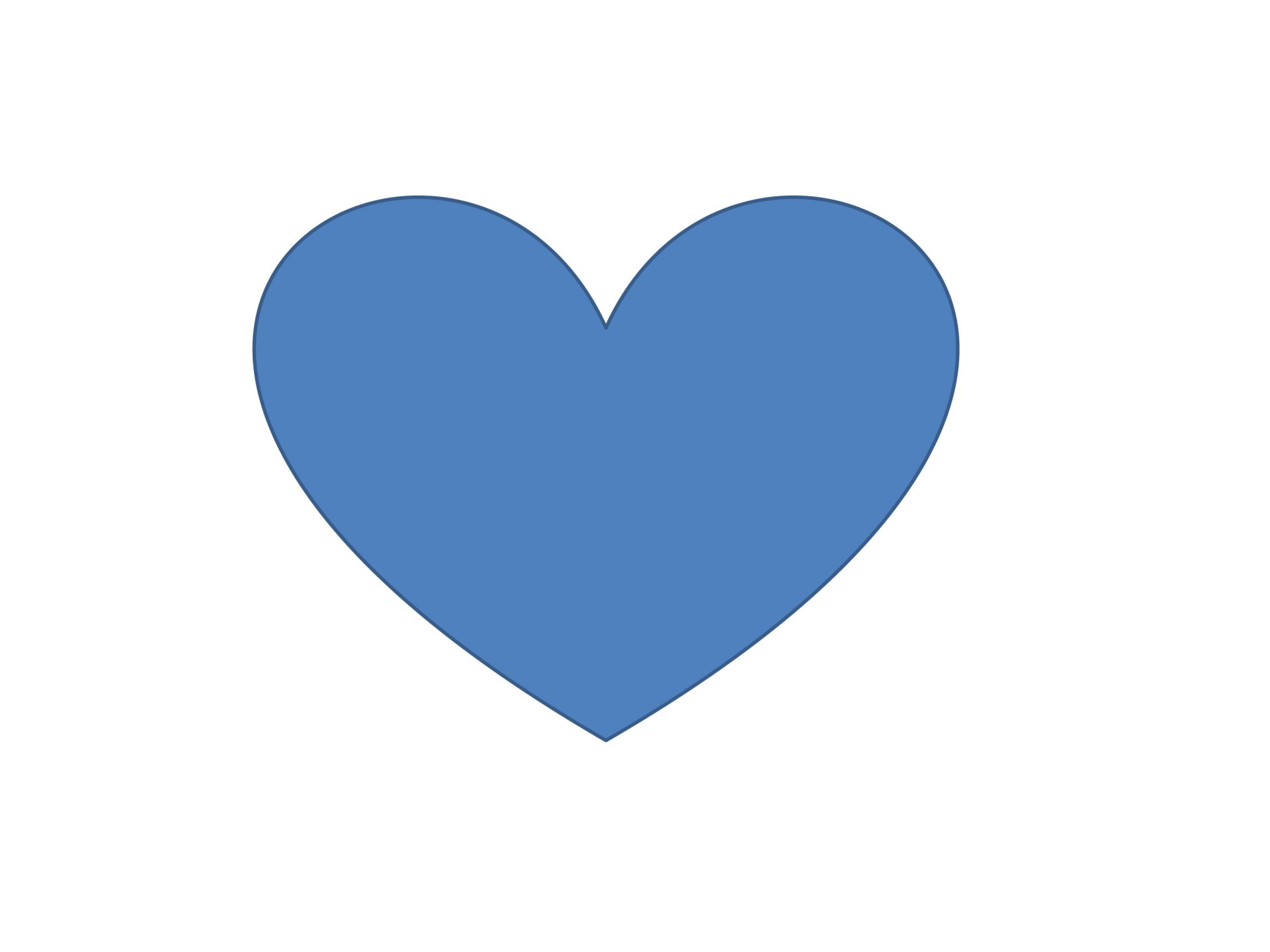 heart simple blue free photo