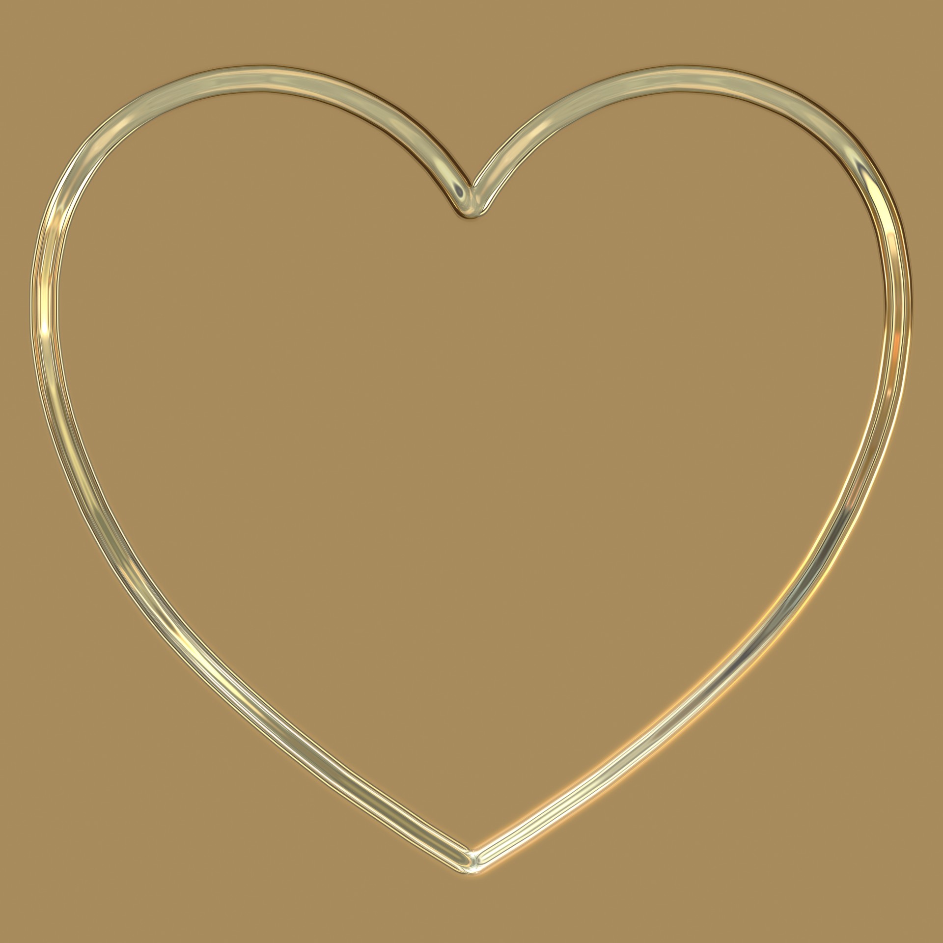 simple heart metallic free photo