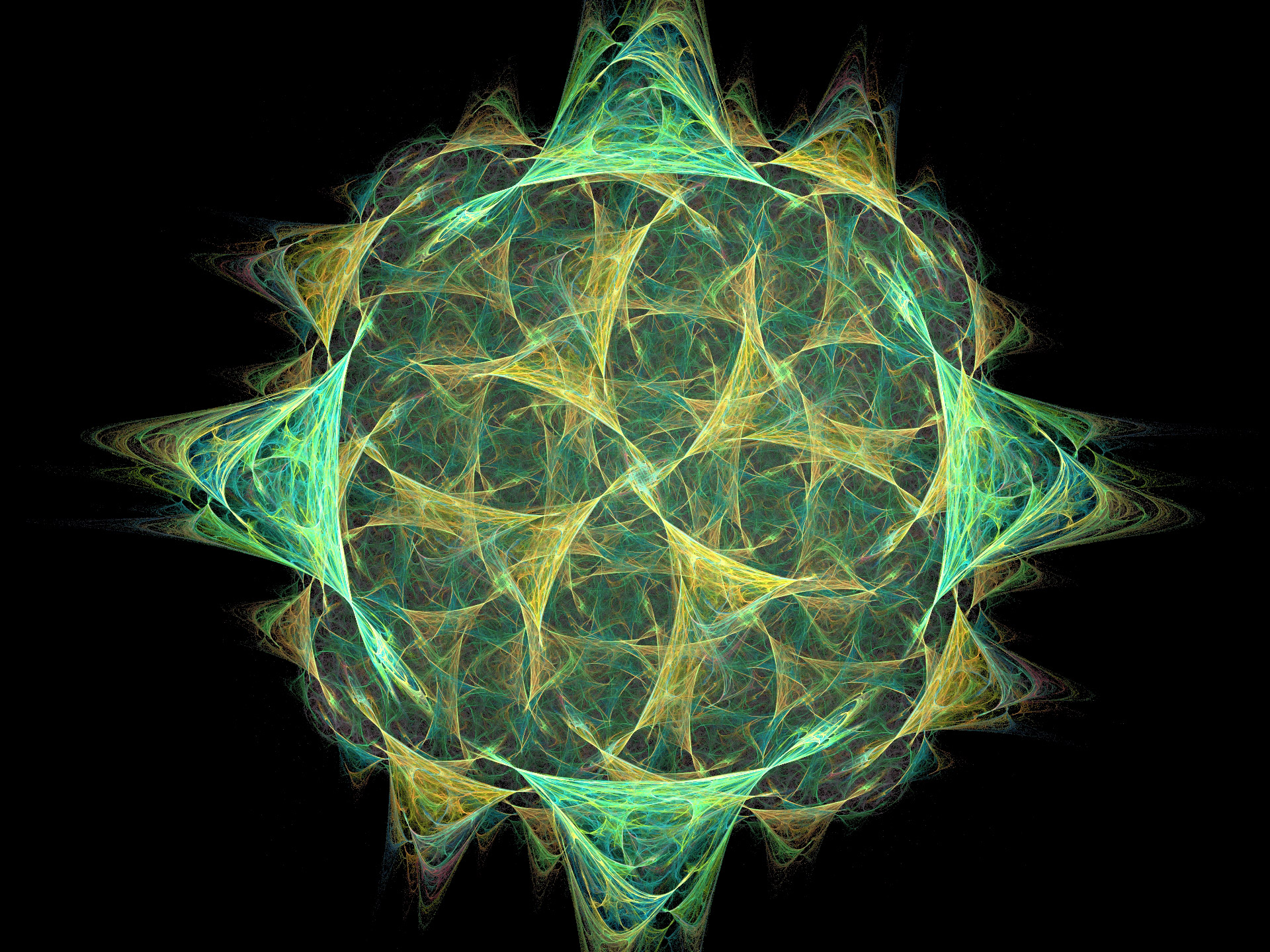 green yellow fractal free photo