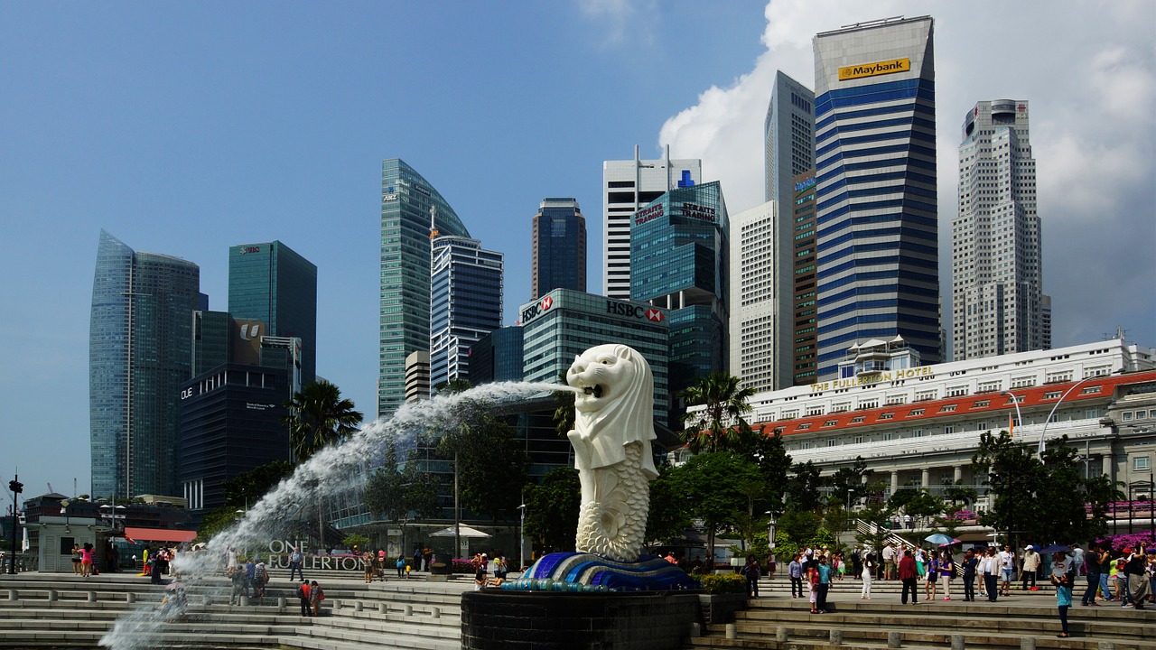 singapore lion city landmark free photo