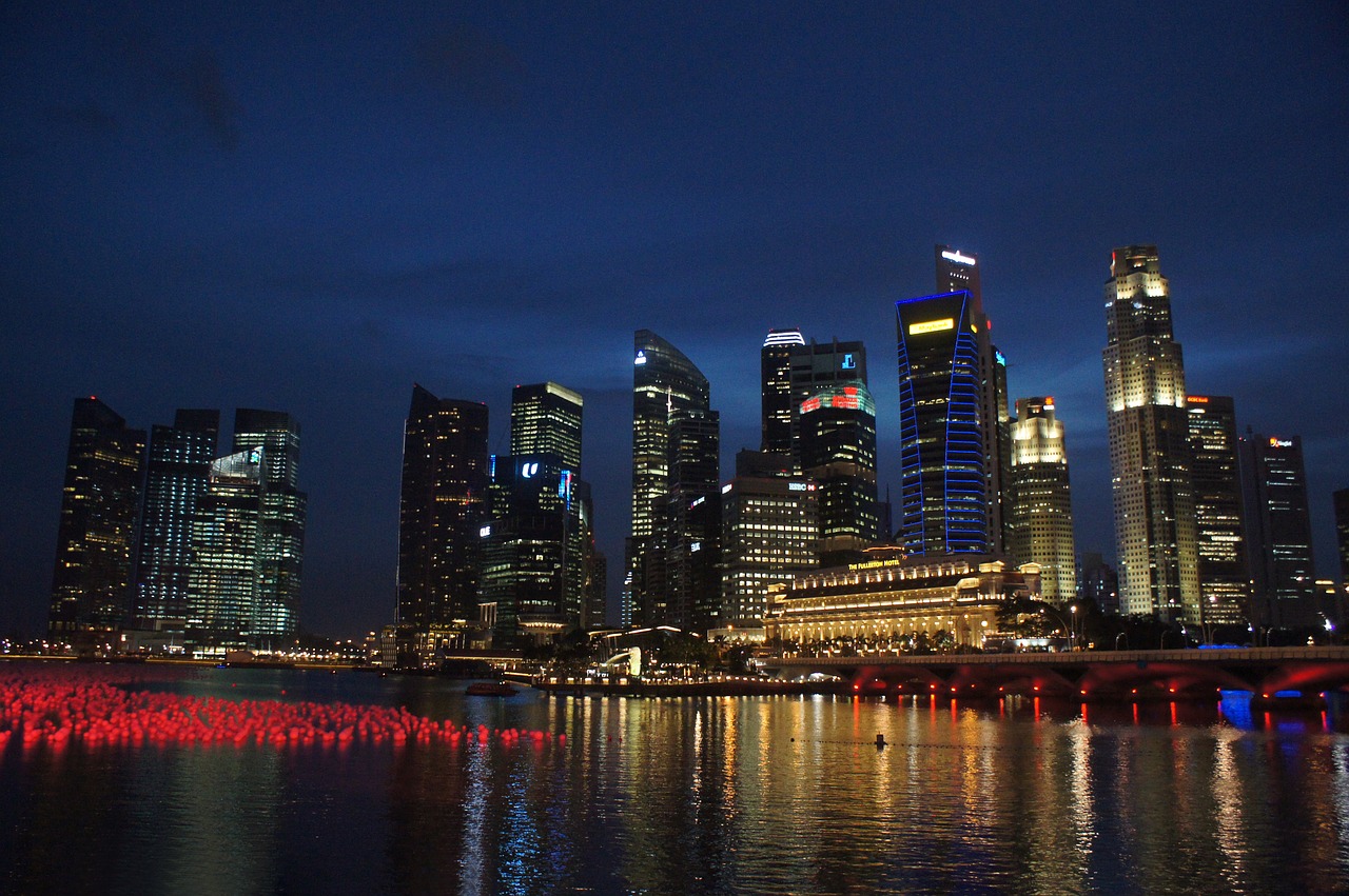 singapore singapore skyline singapore river free photo