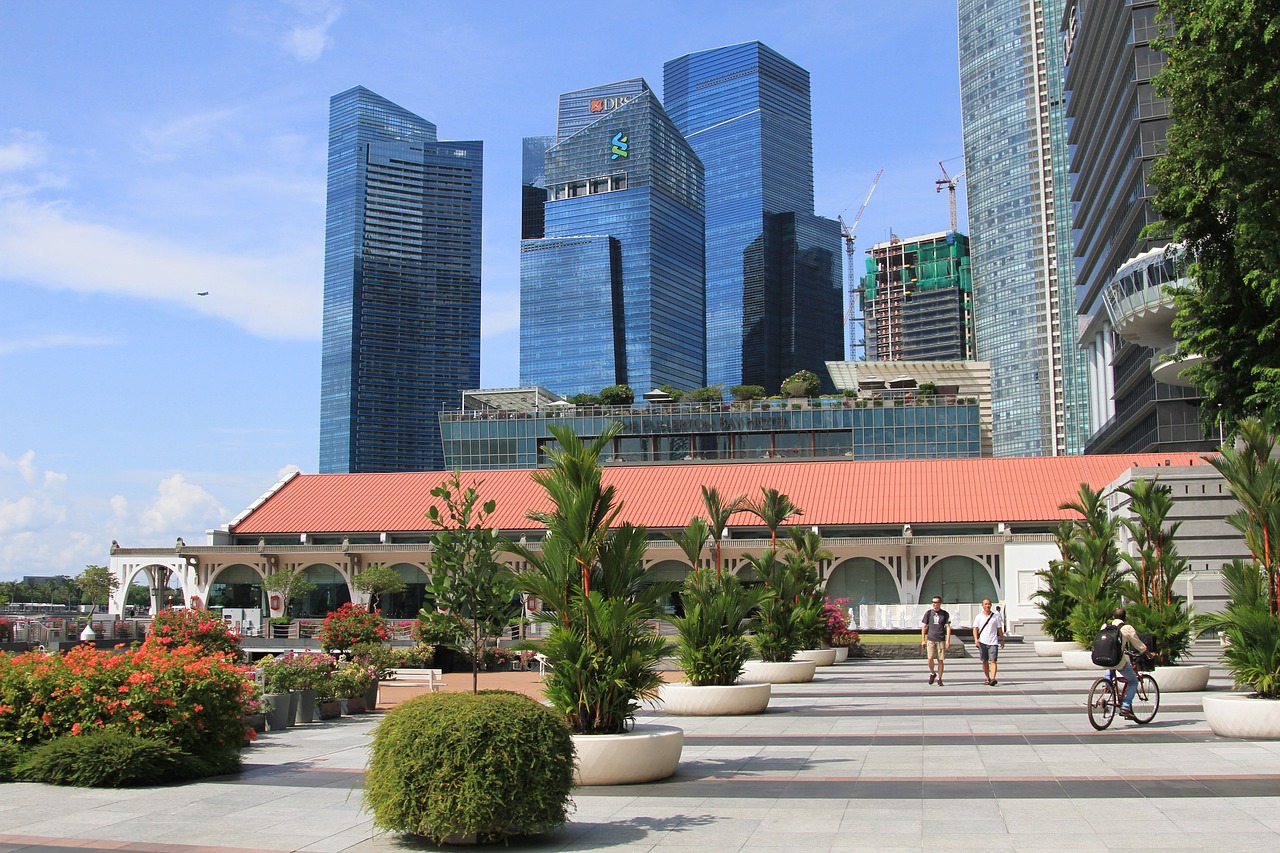 singapore asia skyscraper free photo