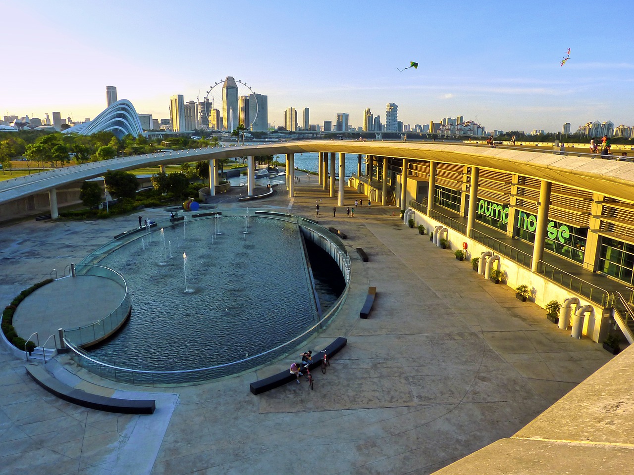 singapore cityscape marina barrage free photo