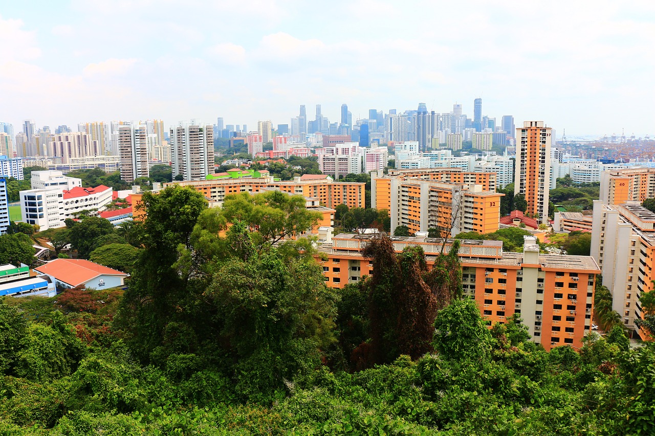 singapore city skyscrapers free photo