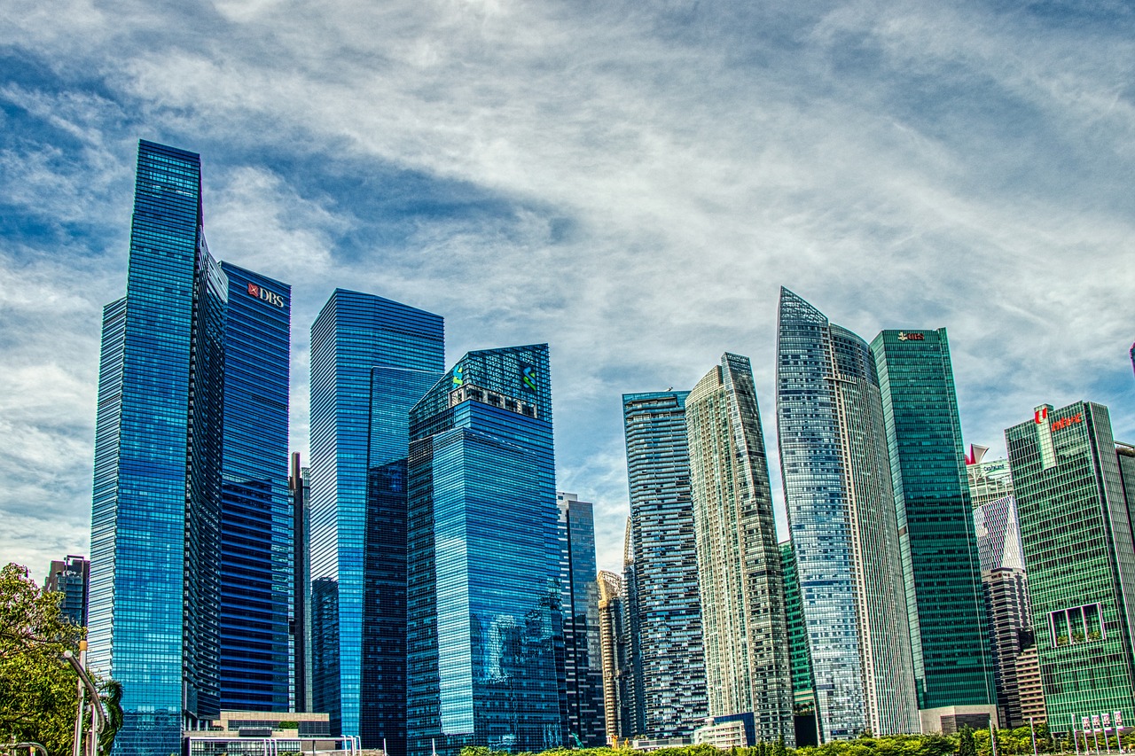 singapore  skyscrapers  city free photo