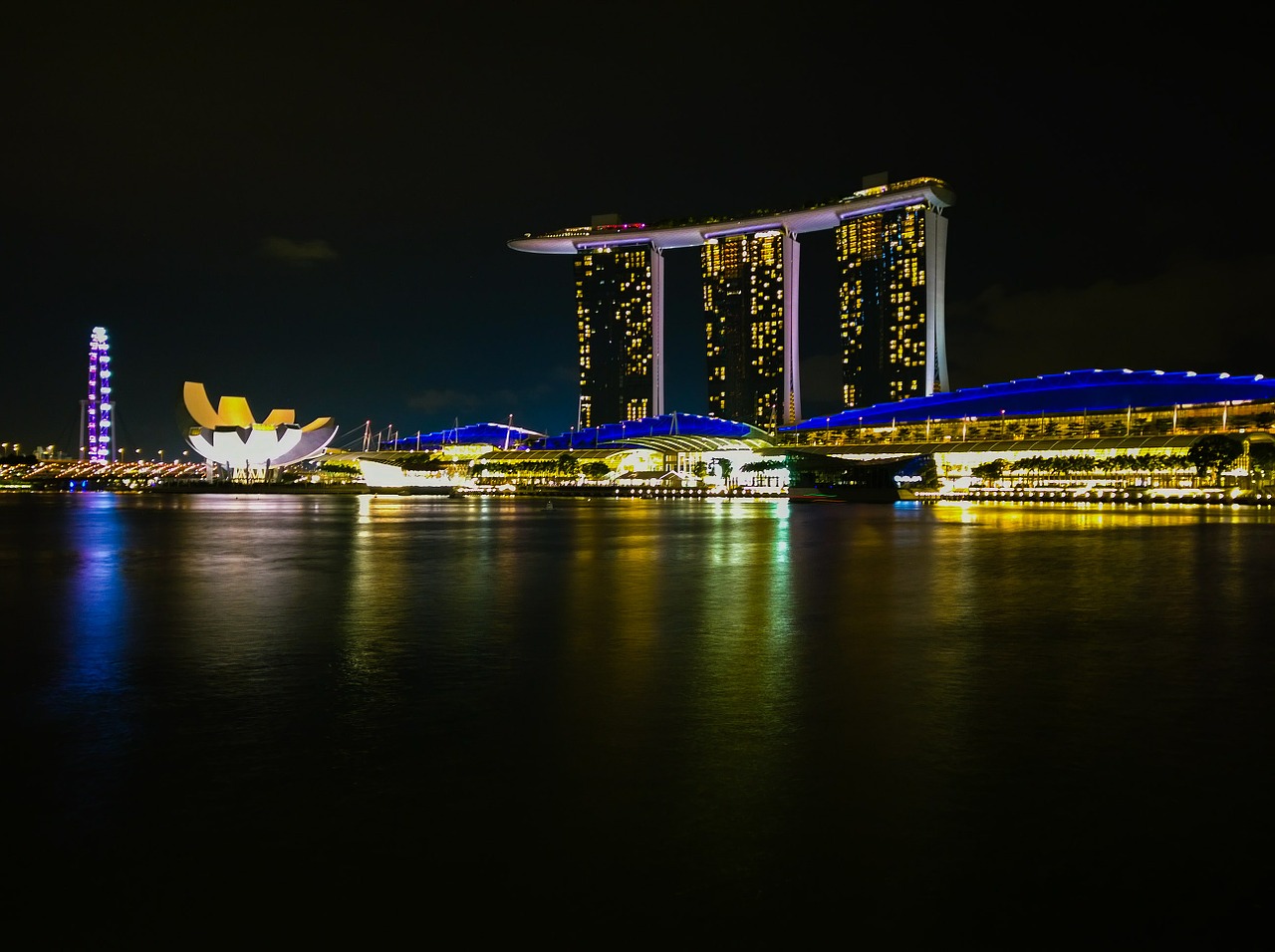 singapore singapore river skyline free photo