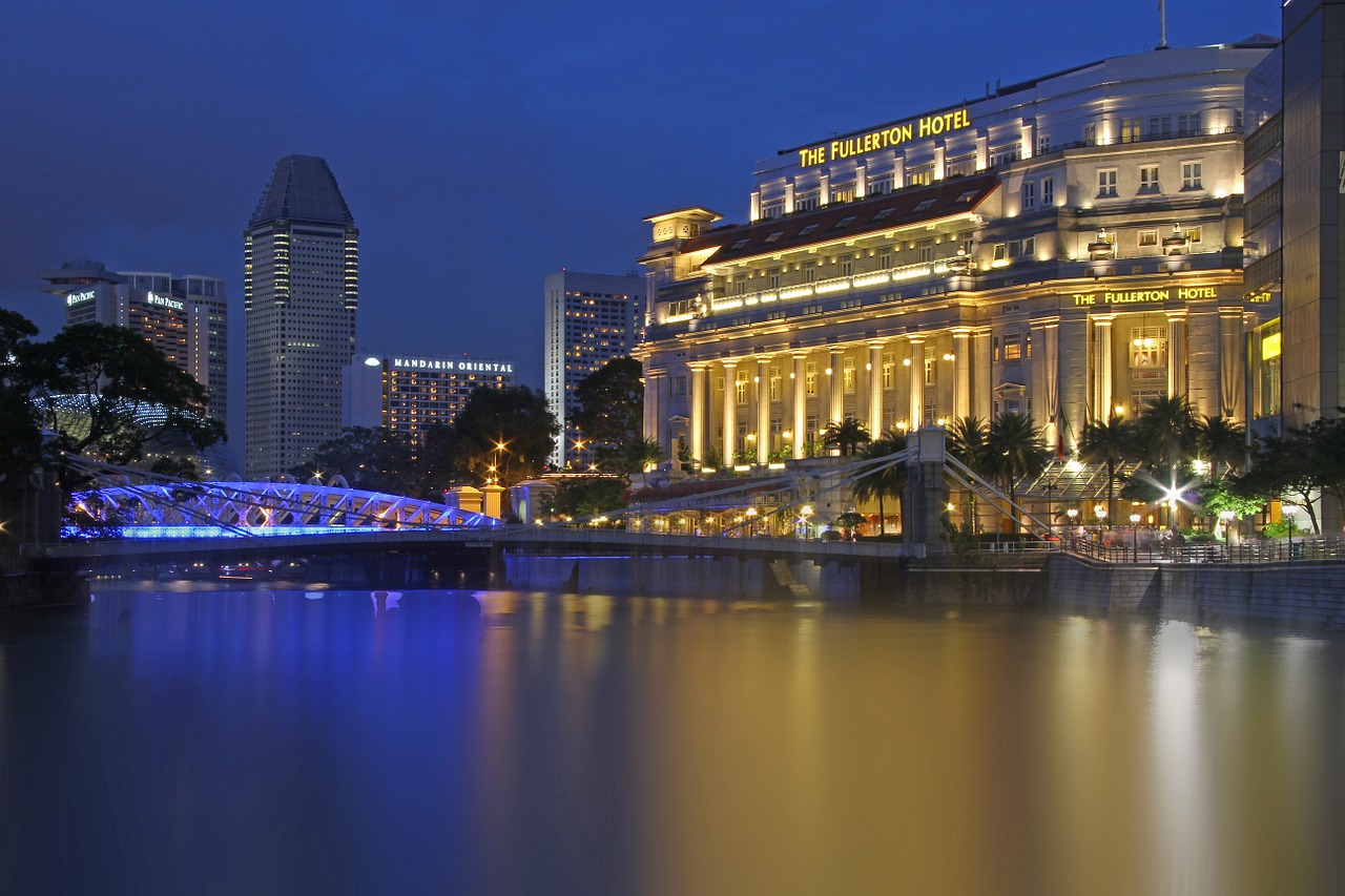 singapore fullerton hotel view free photo