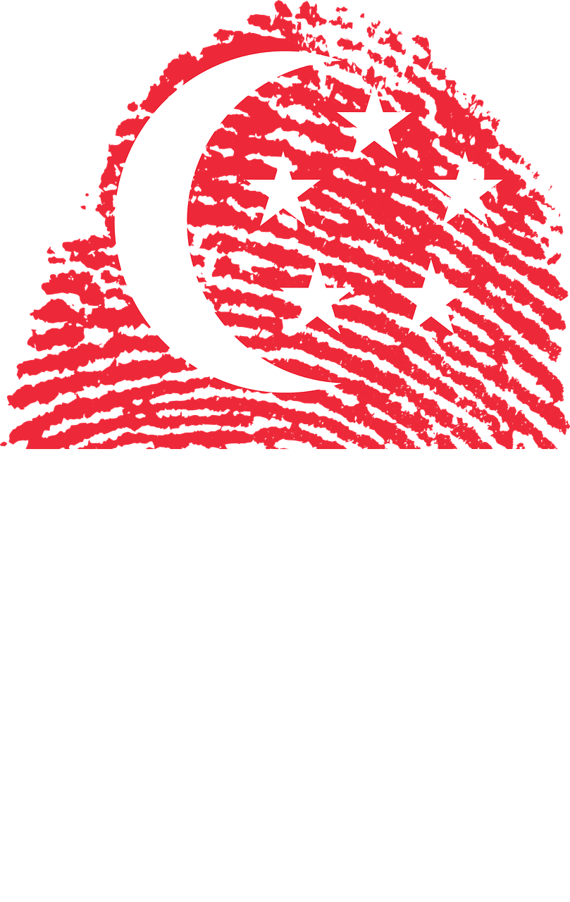 singapore flag fingerprint free photo
