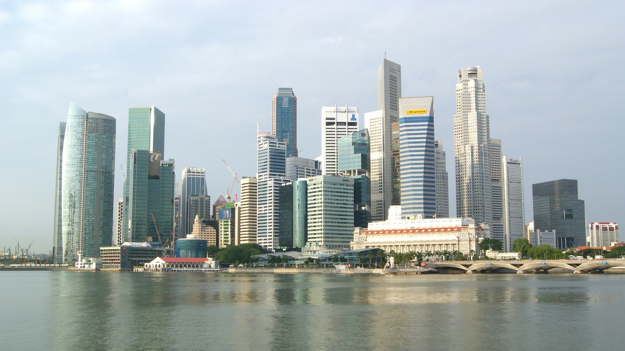 singapore city skyscrapers free photo