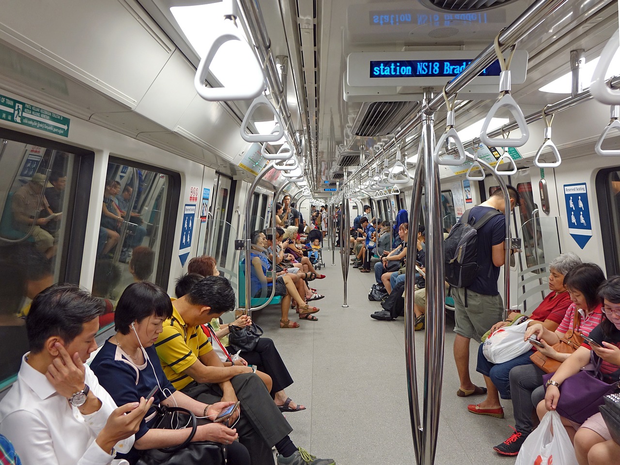 singapore train mass rapid transit free photo