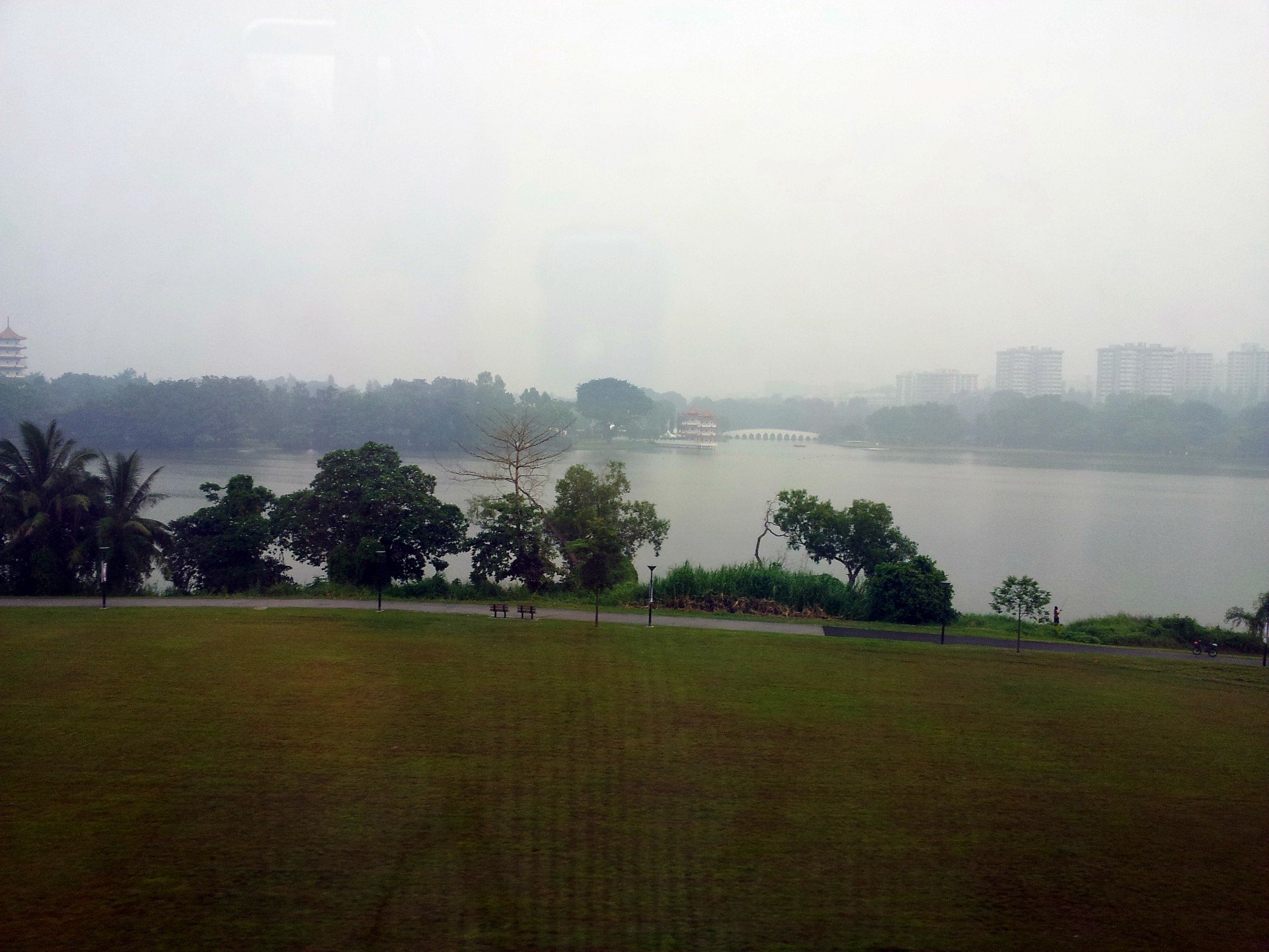 singapore chinese garden haze june 2013 lake free photo