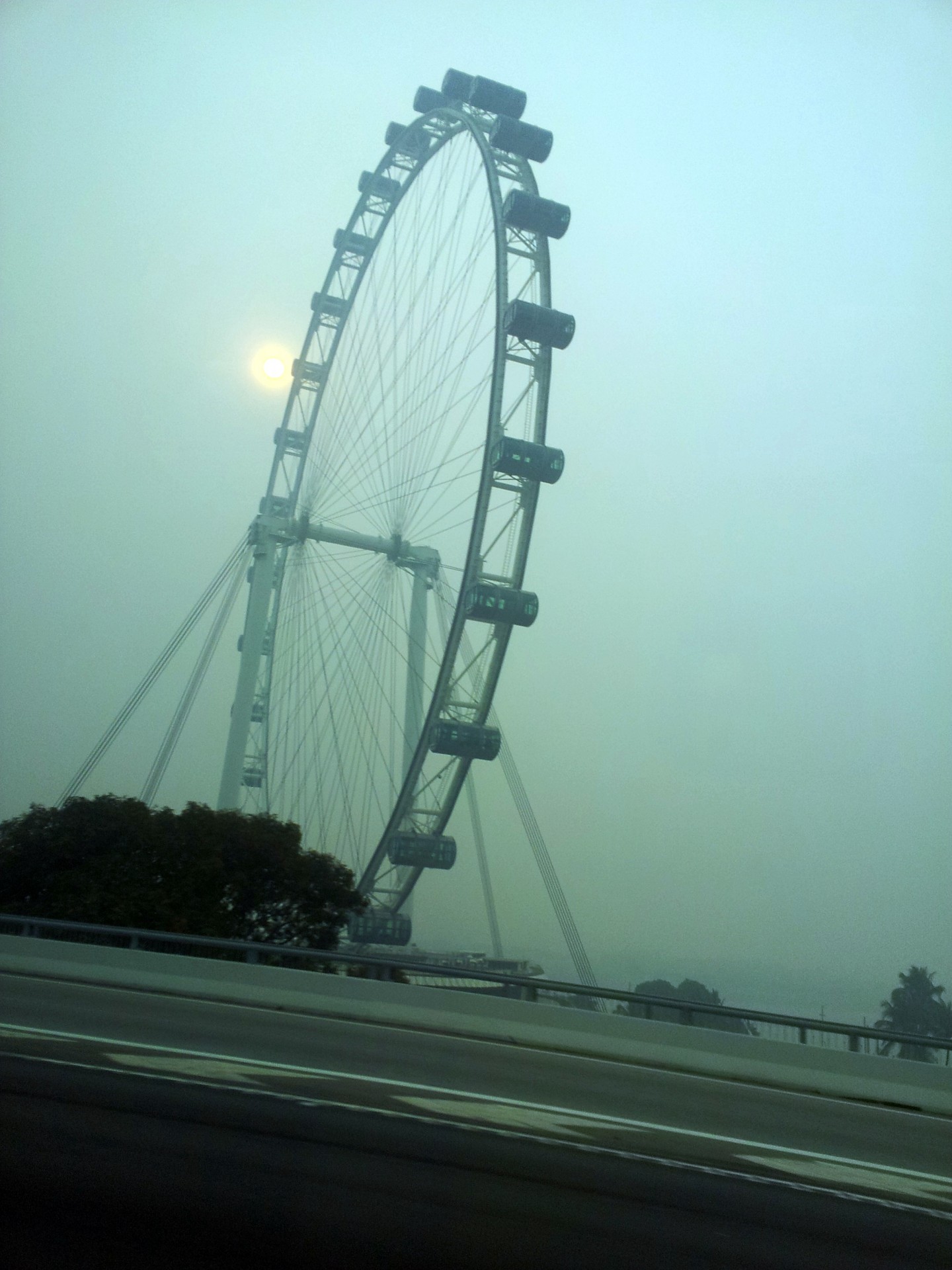 singapore flyer haze hazy weather june 2013 free photo