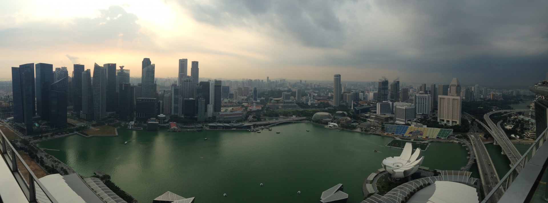 singapore skyline sunset free photo